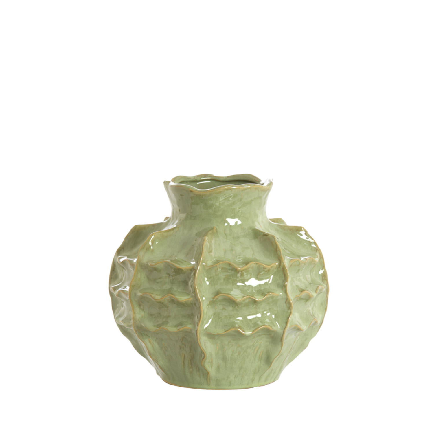 Vase deco Ø30x28 cm LOSETO ceramics green