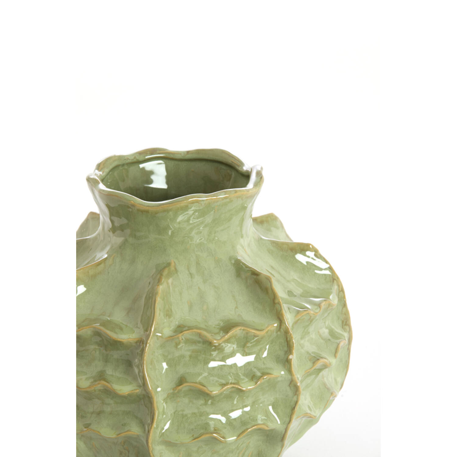 Vase deco Ø30x28 cm LOSETO ceramics green