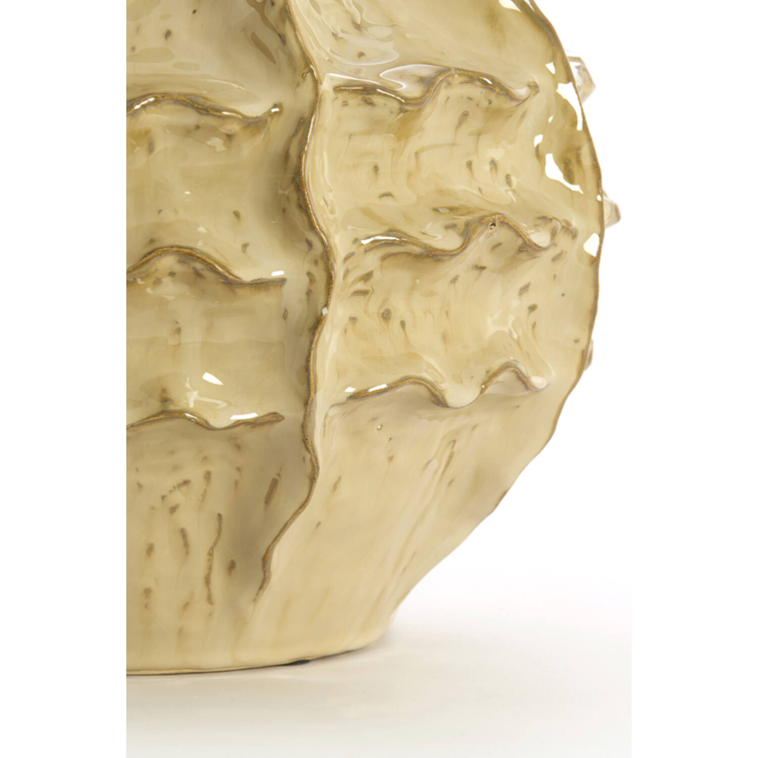 Vase deco Ø30x28 cm LOSETO ceramics light brown