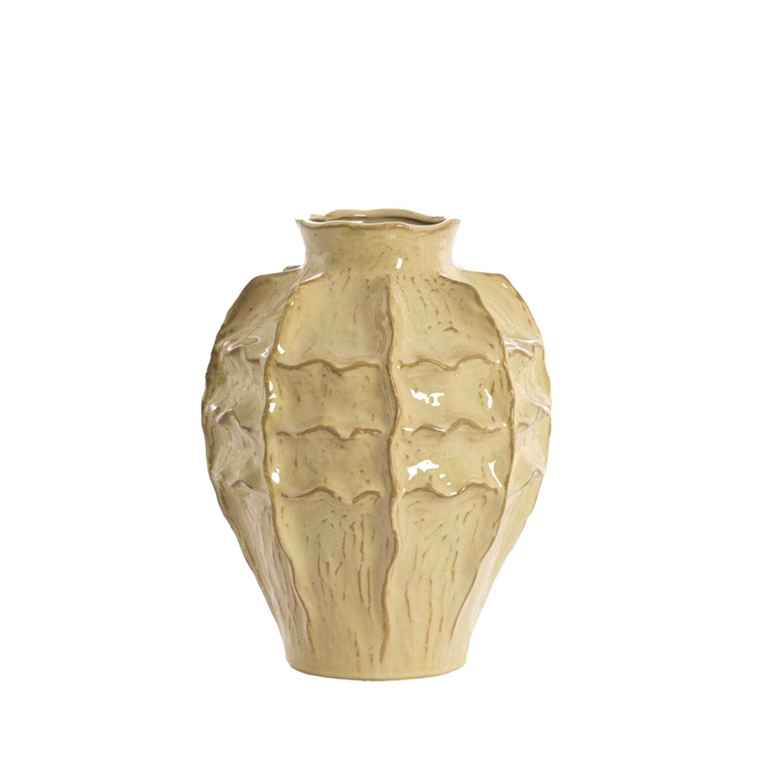 Vase deco Ø26x35 cm LOSETO ceramics light brown