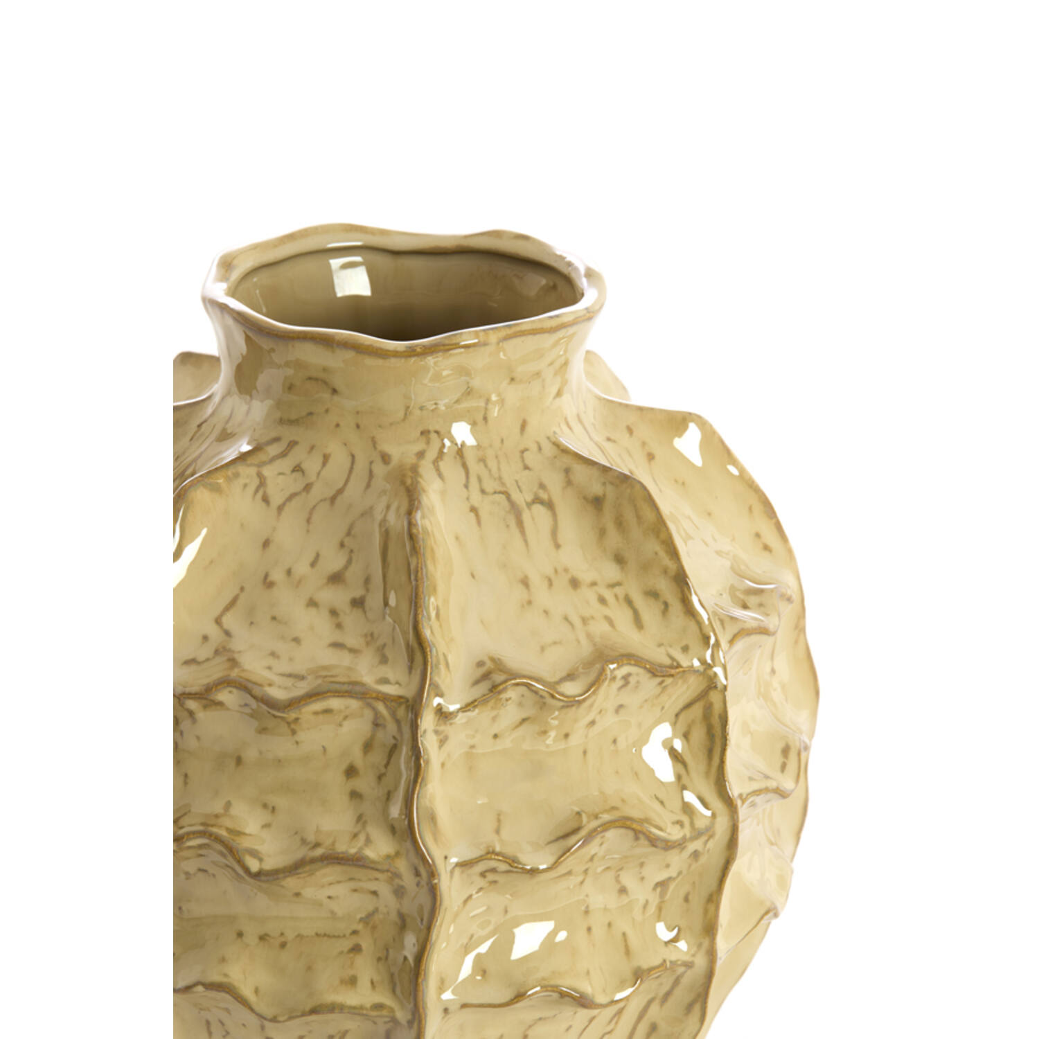 Vase deco Ø26x35 cm LOSETO ceramics light brown