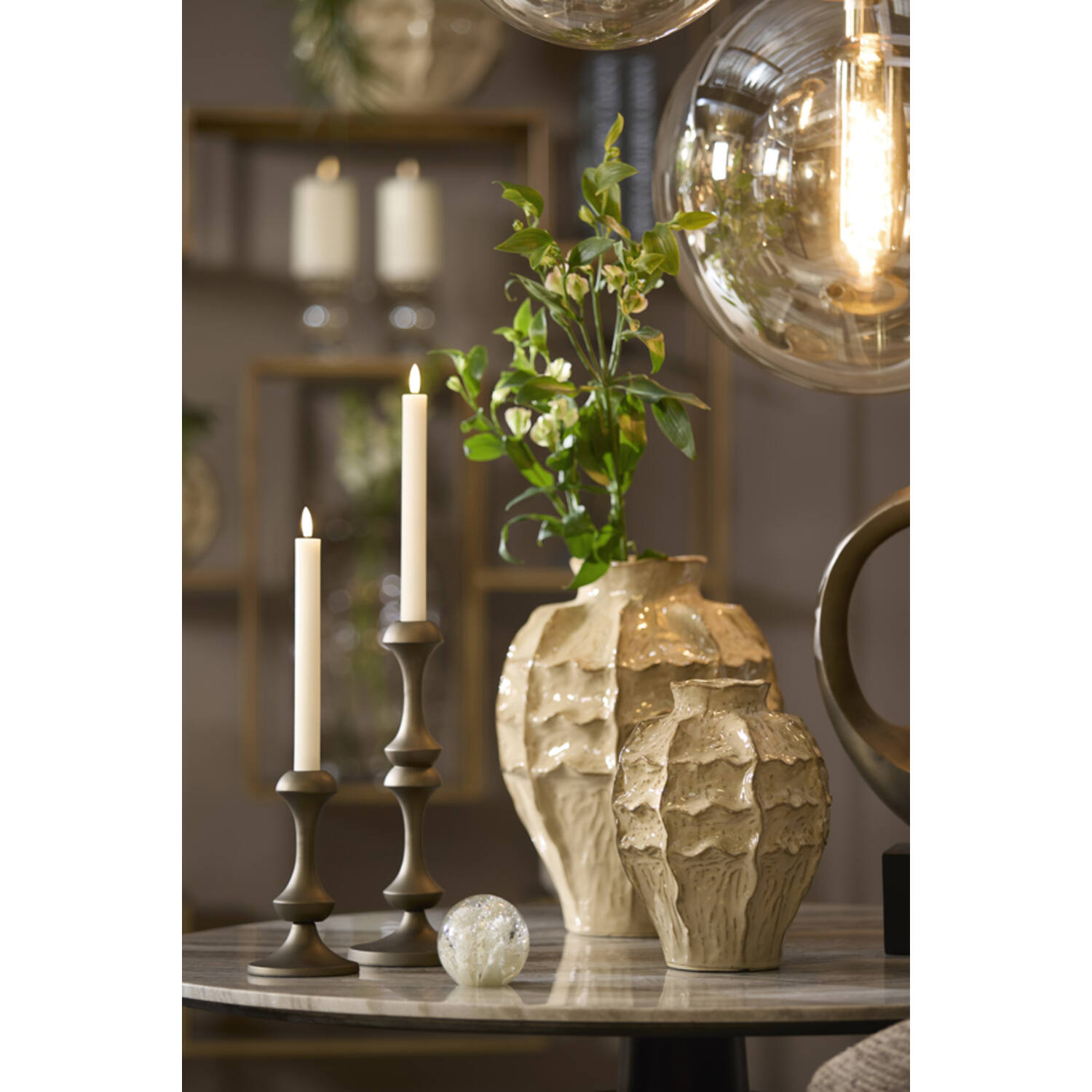 Vase deco Ø26x35 cm LOSETO ceramics light brown