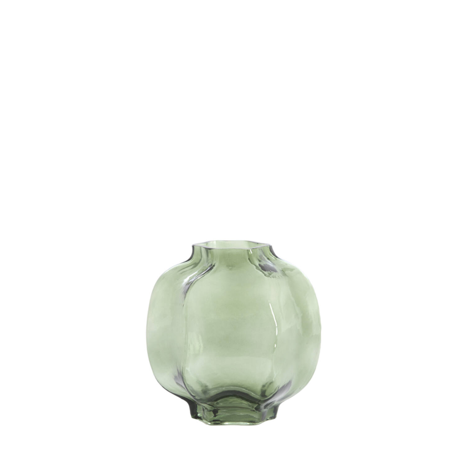 Vase Ø18x18 cm FALZES glass clear dark green