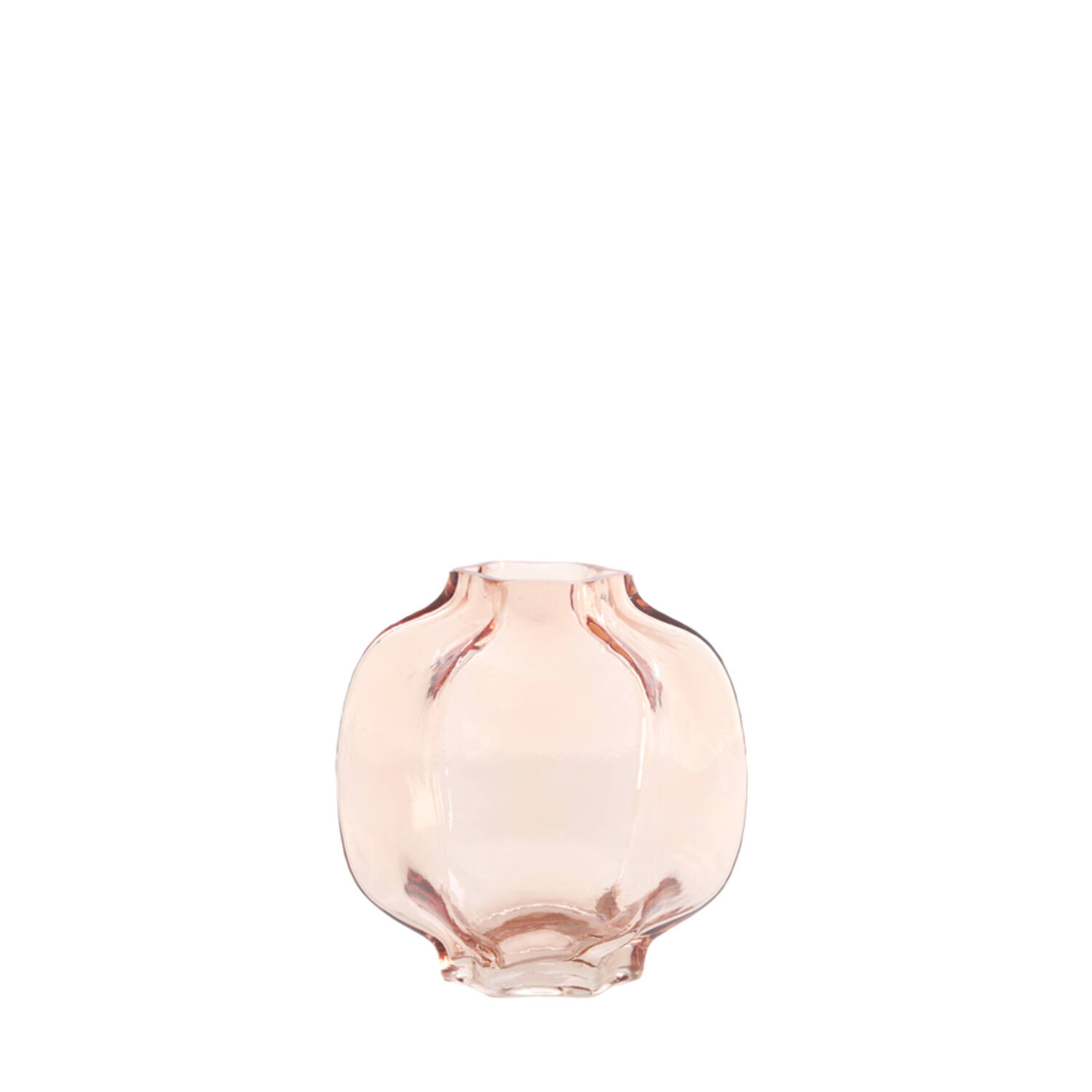 Vase Ø18x18 cm FALZES glass clear pink
