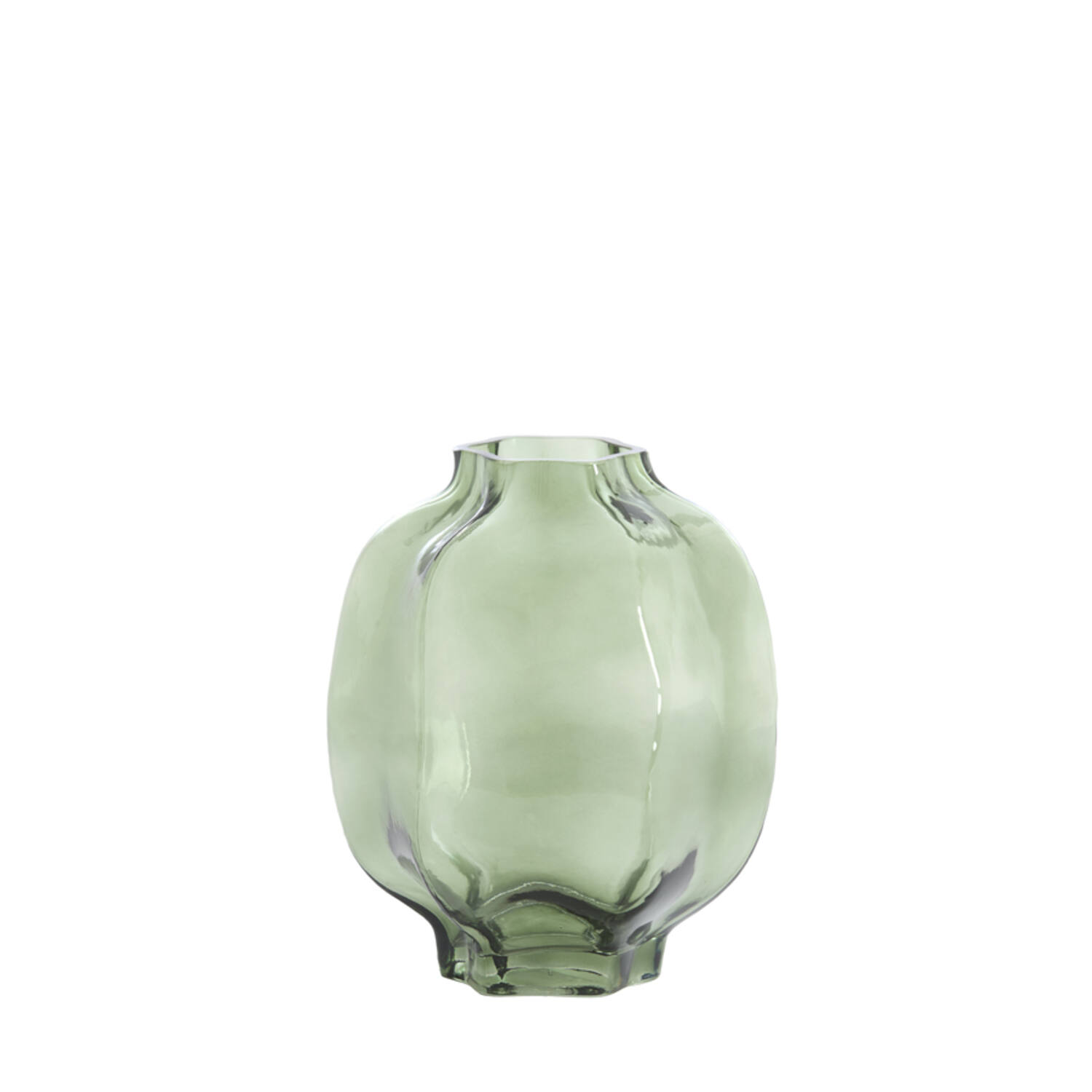 Vase Ø22x23,5 cm FALZES glass clear dark green
