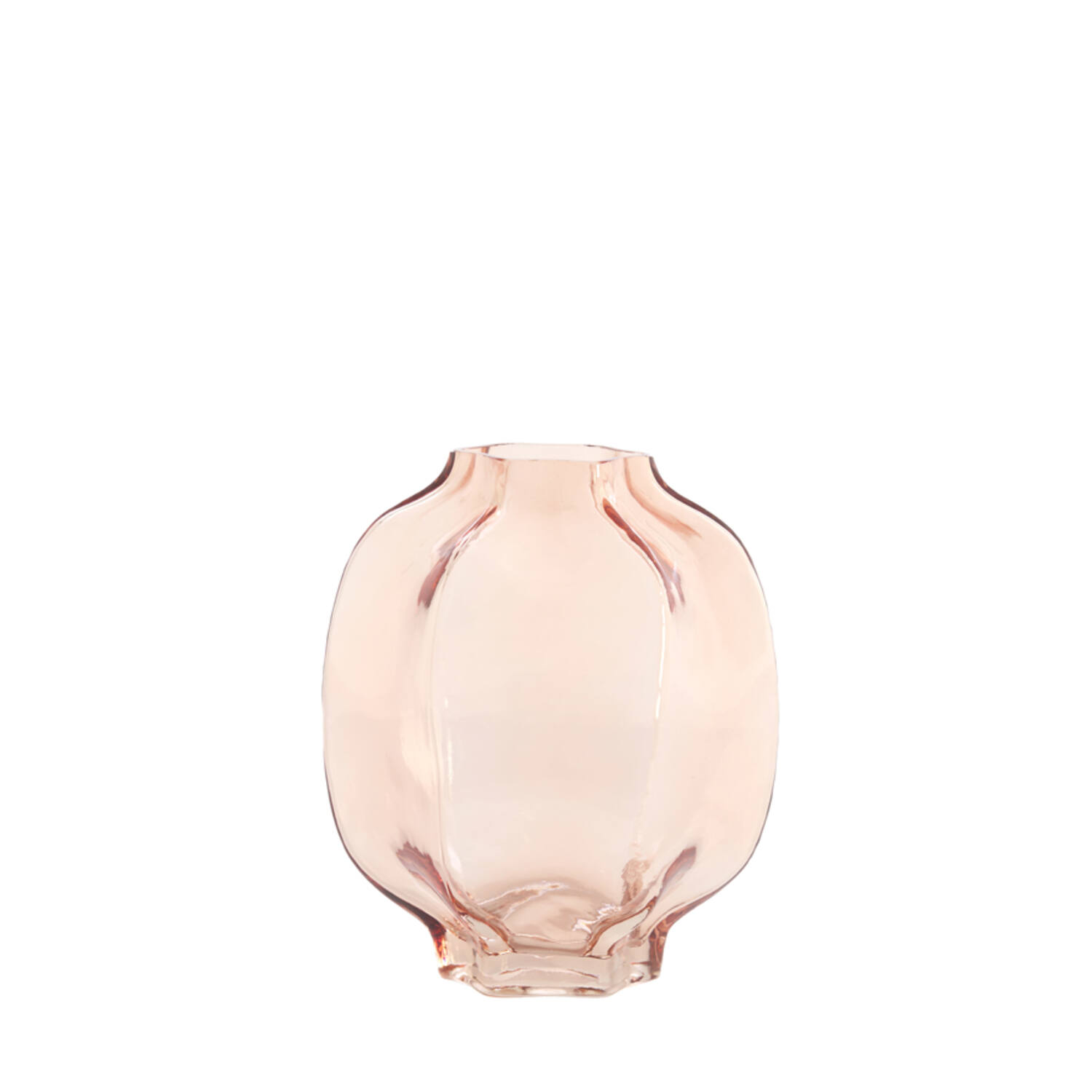 Vase Ø22x23,5 cm FALZES glass clear pink