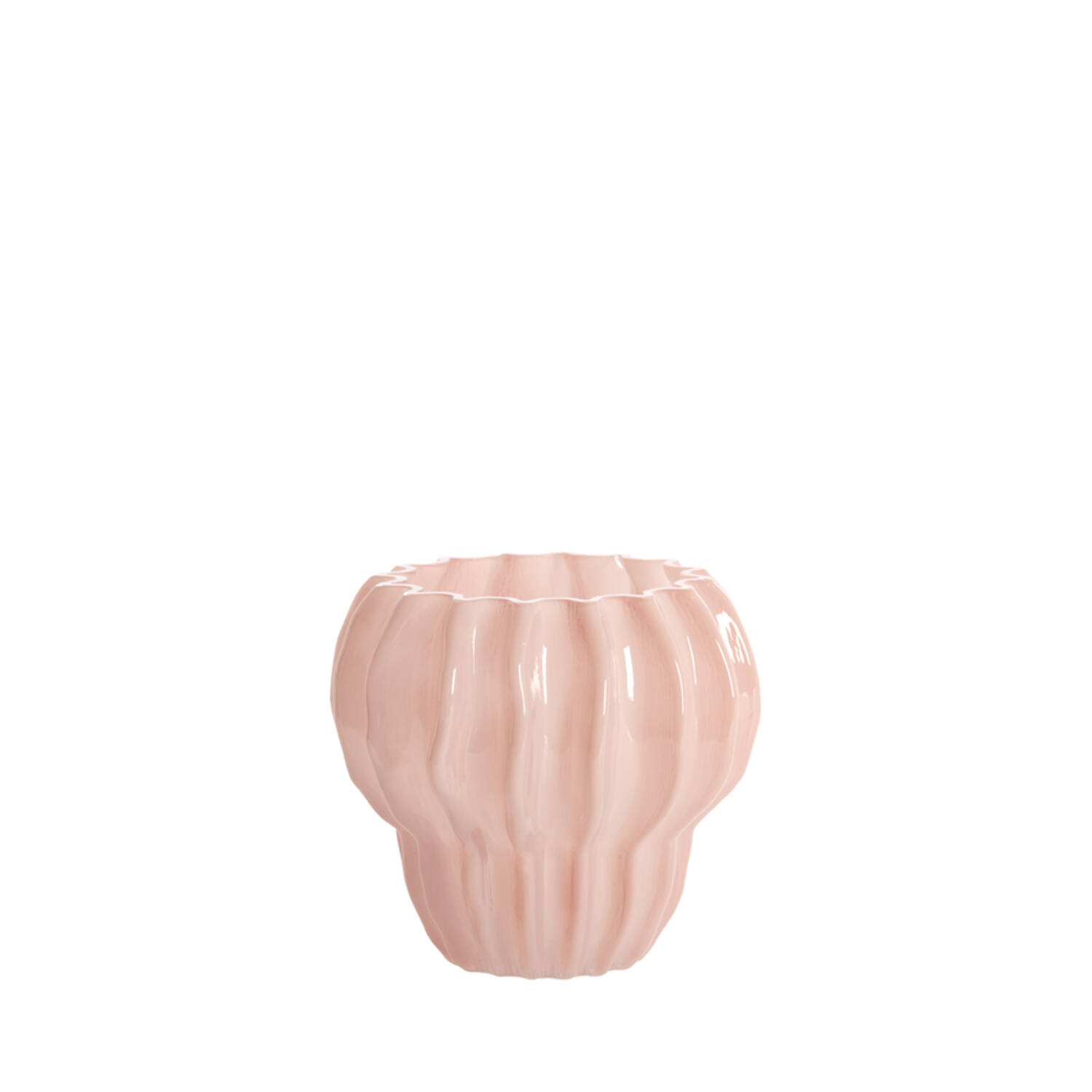 Vase Ø17,5x16 cm RODENGO glass pink