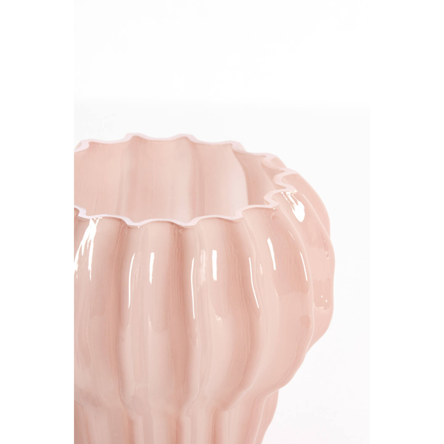 Vase Ø17,5x16 cm RODENGO glass pink