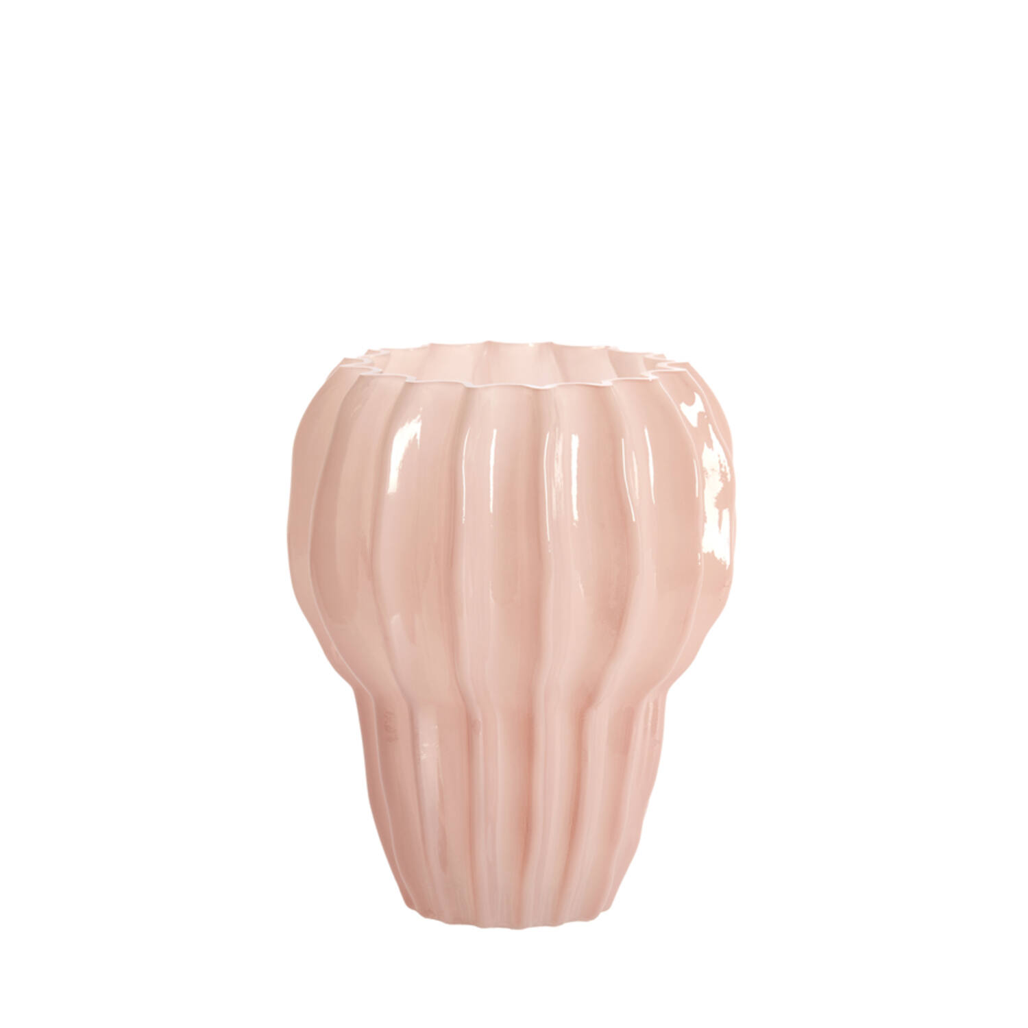 Vase Ø20x24 cm RODENGO glass pink