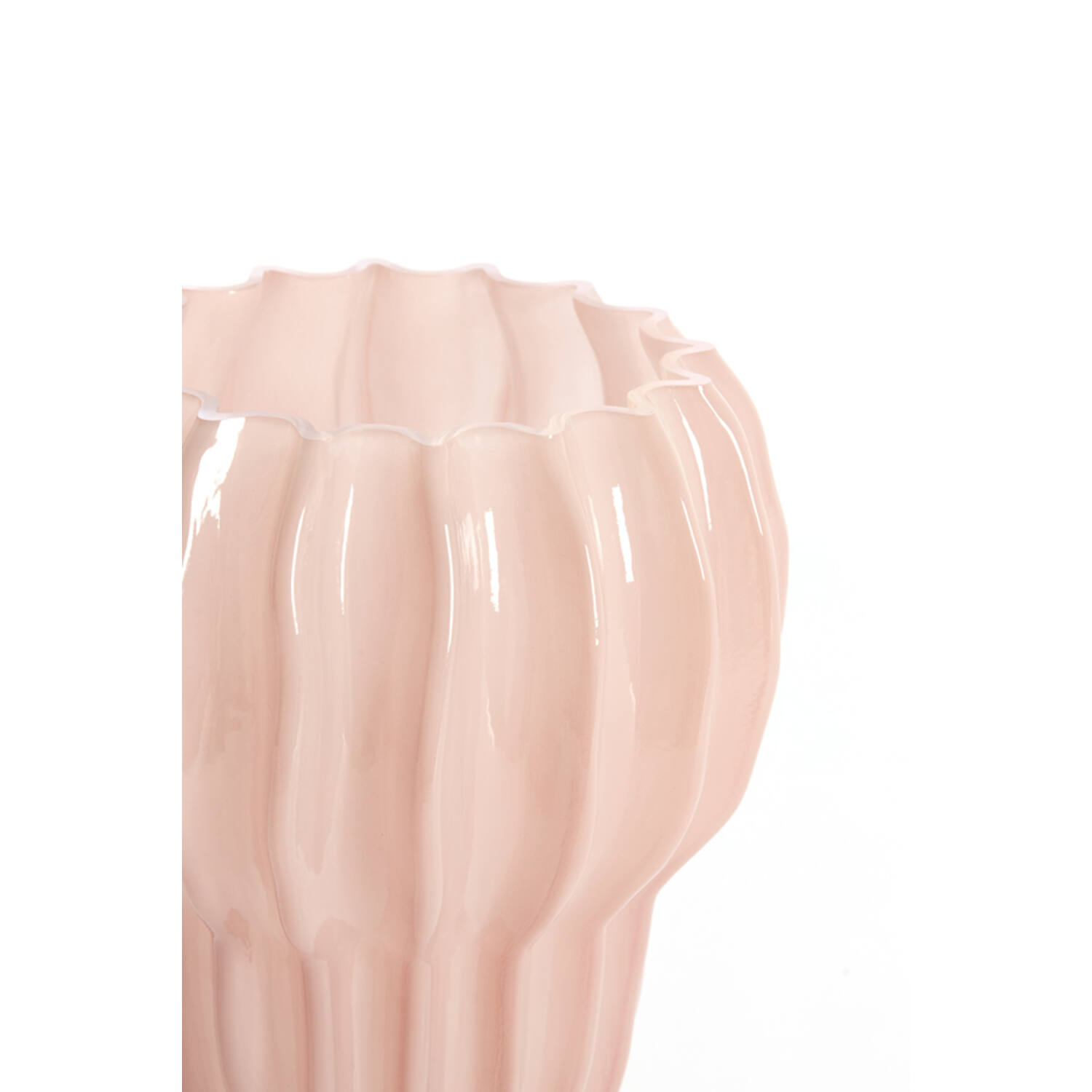 Vase Ø20x24 cm RODENGO glass pink