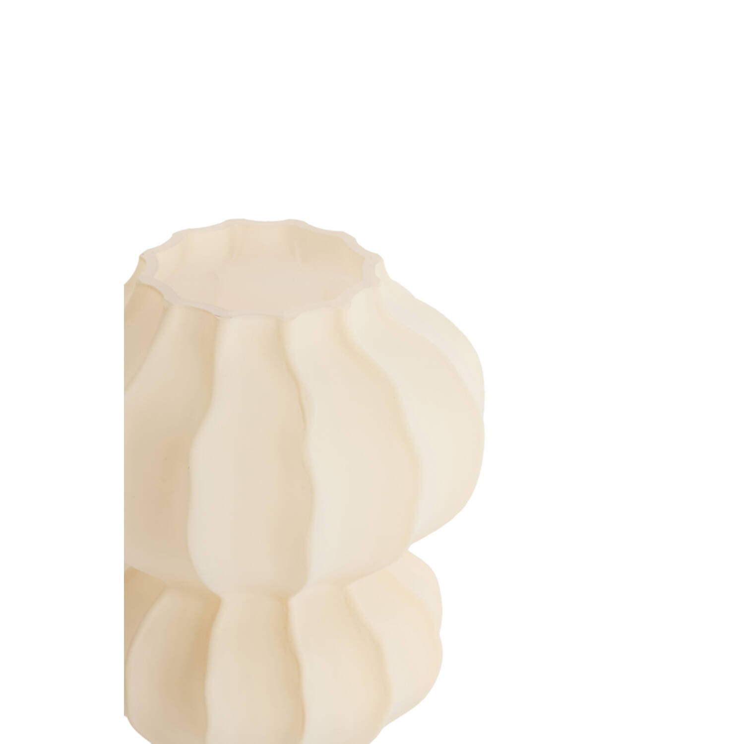Vase Ø16x18,5 cm MARANZA glass matt beige