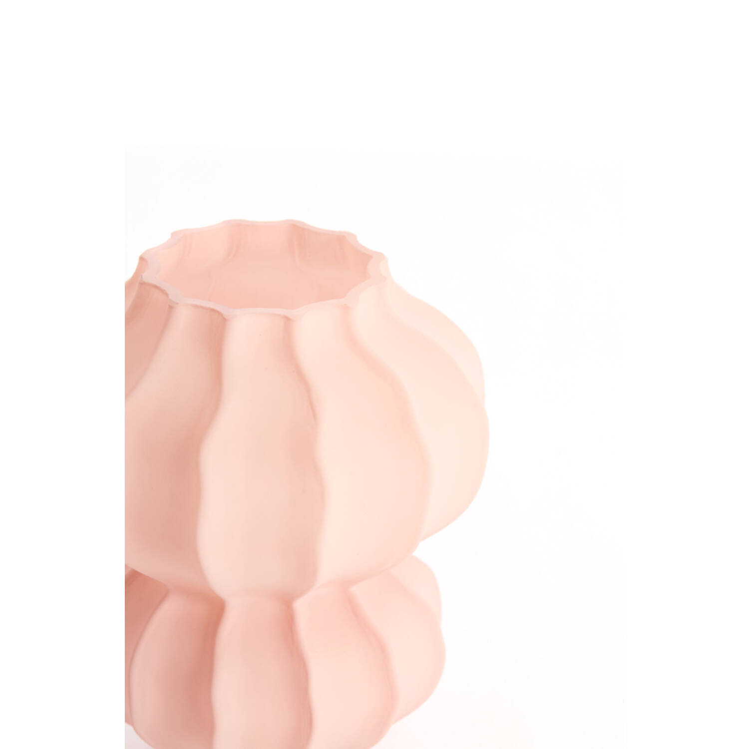 Vase Ø16x18,5 cm MARANZA glass matt pink