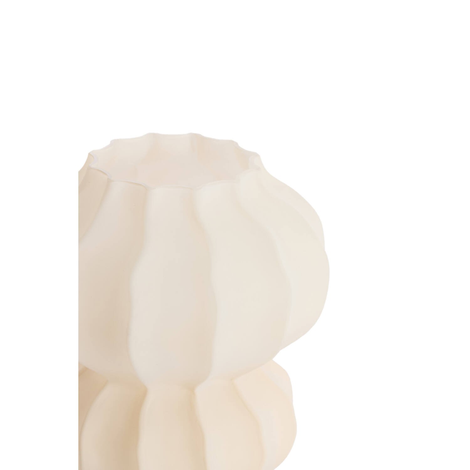 Vase Ø20x23 cm MARANZA glass matt beige