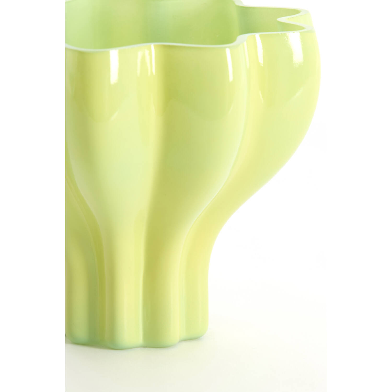 Vase Ø20x15,5 cm LUSON glass light green+mint