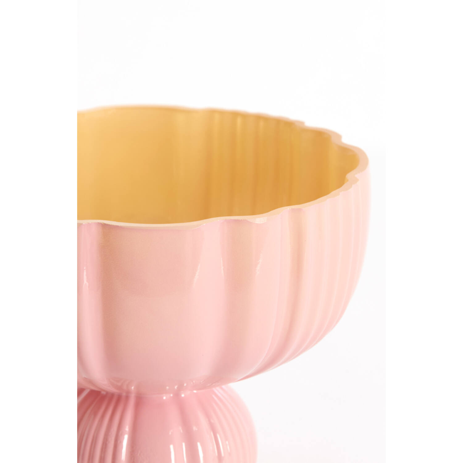 Vase Ø17,5x15 cm MAZZIN glass pink+yellow
