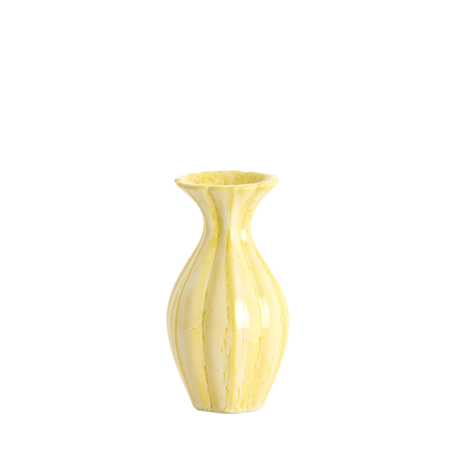 Vase deco Ø8,5x15,5 cm SHIREL ceramics yellow
