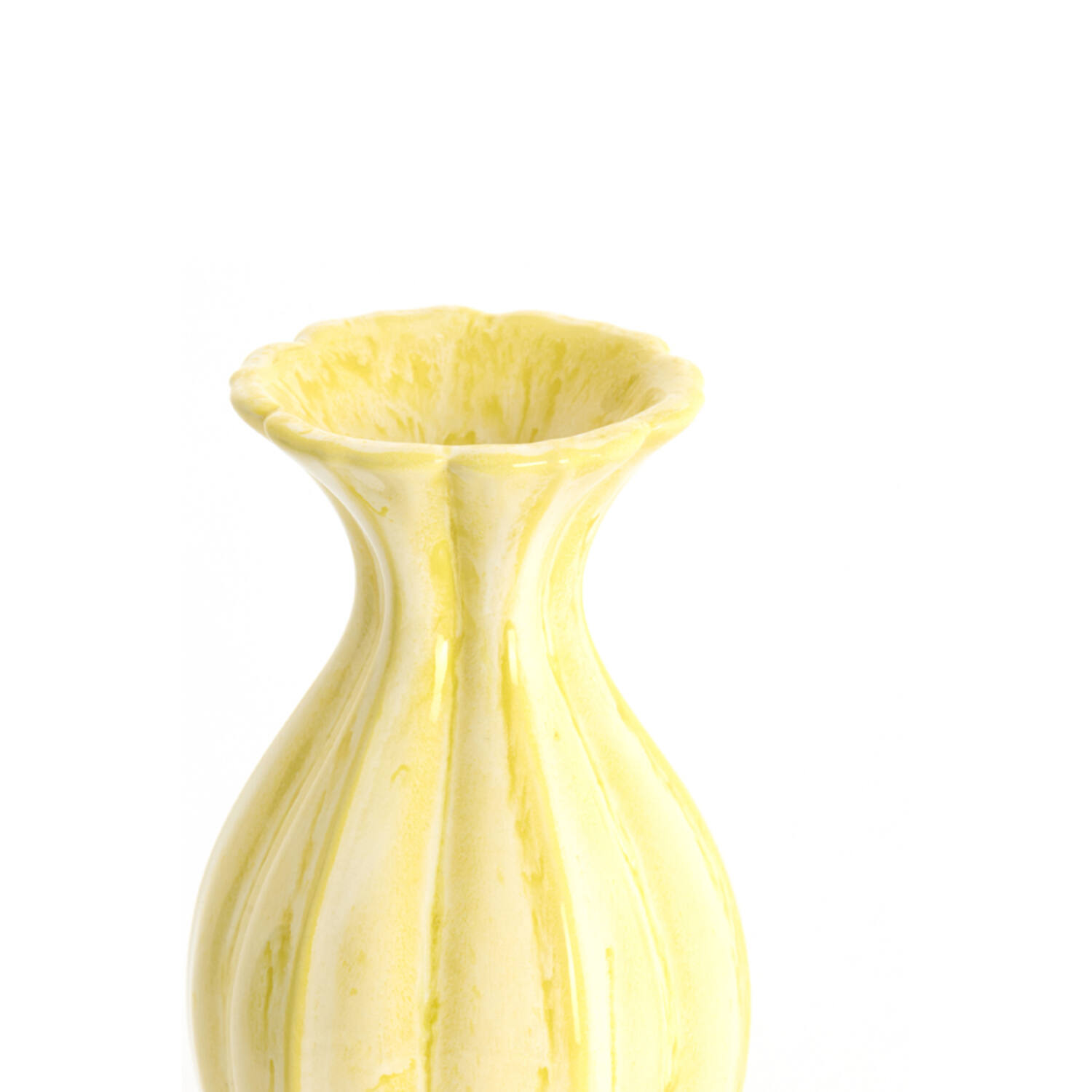 Vase deco Ø8,5x15,5 cm SHIREL ceramics yellow