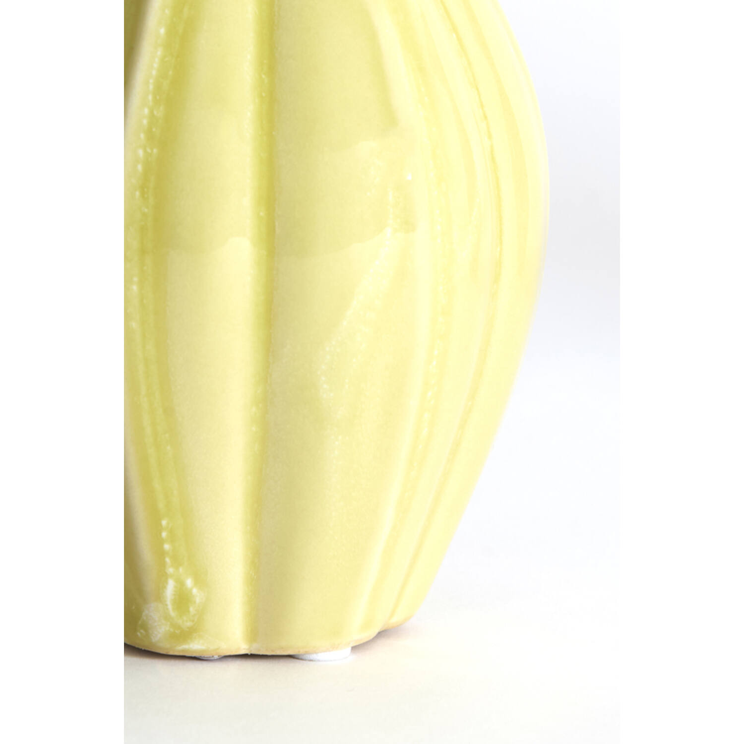 Vase deco Ø8,5x15,5 cm SHIREL ceramics yellow-green