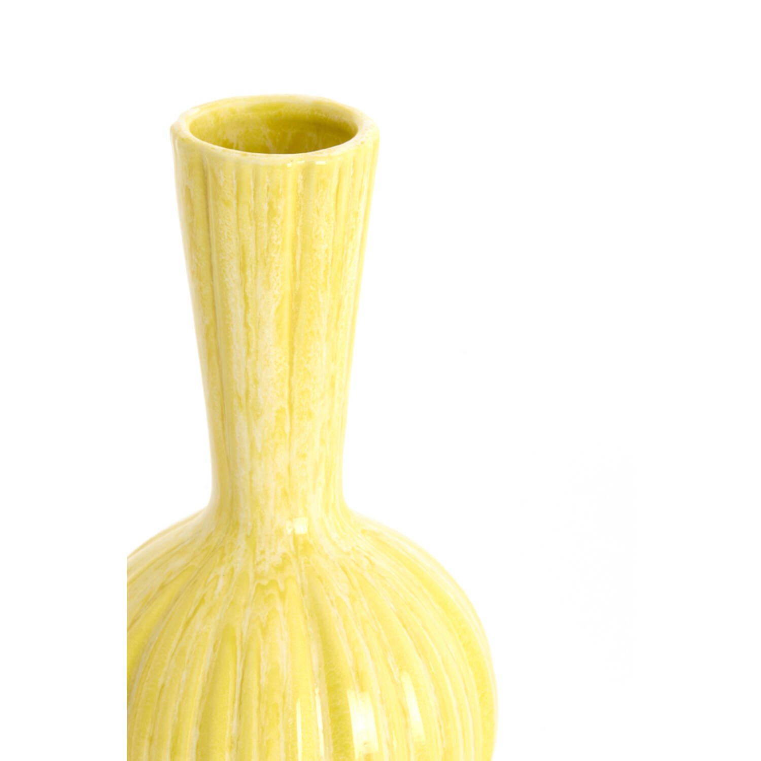 Vase deco Ø9,5x17 cm SHAREL ceramics yellow