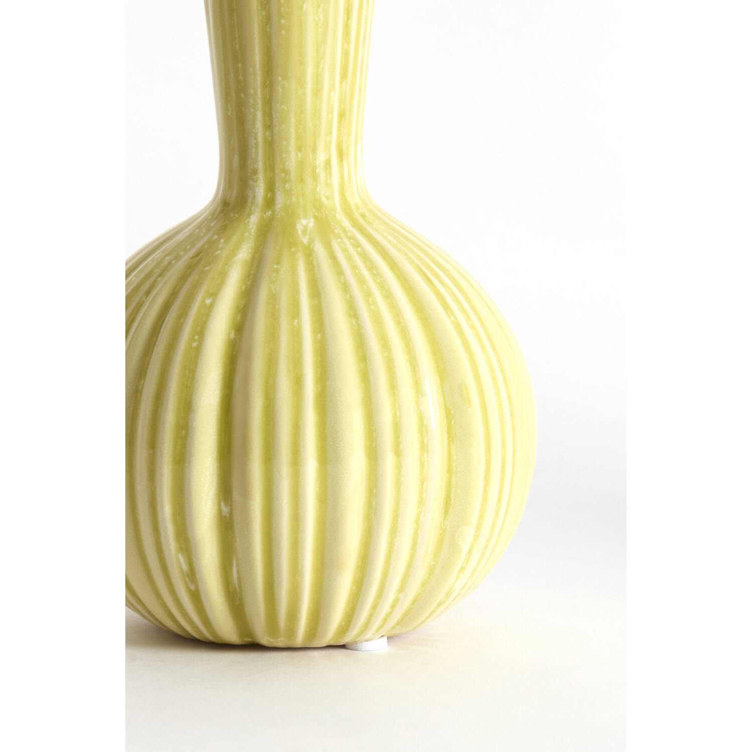 Vase deco Ø9,5x17 cm SHAREL ceramics yellow-green