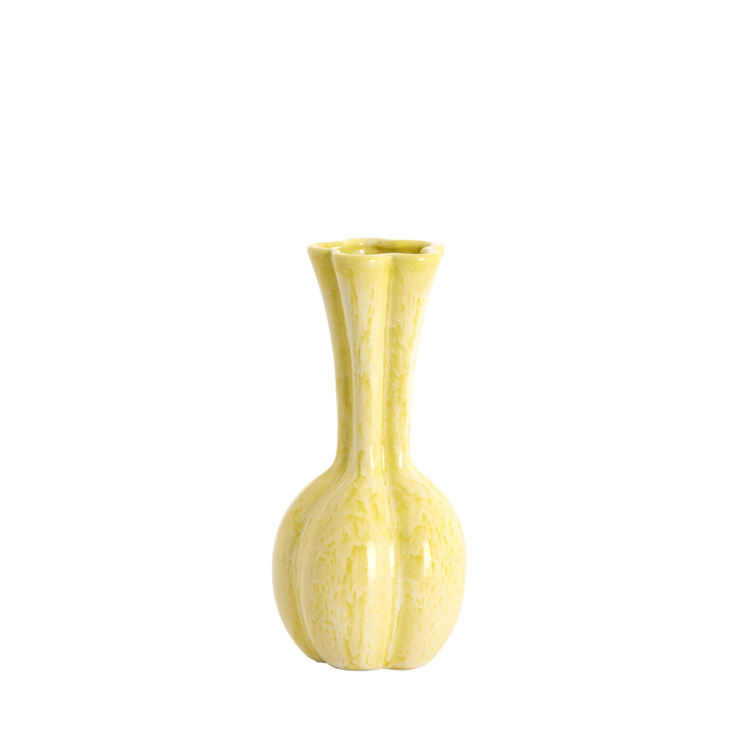 Vase deco Ø8x17 cm SYDELL ceramics yellow