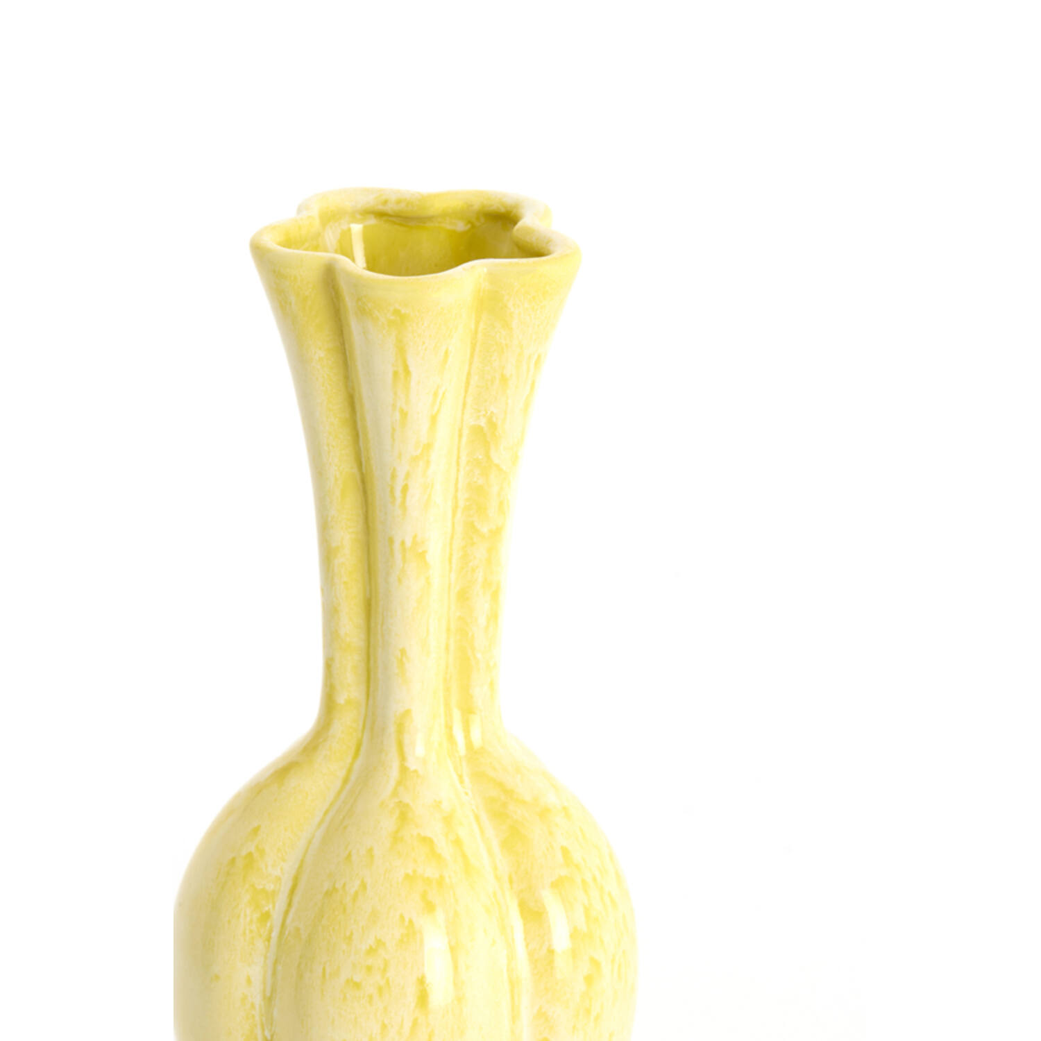 Vase deco Ø8x17 cm SYDELL ceramics yellow