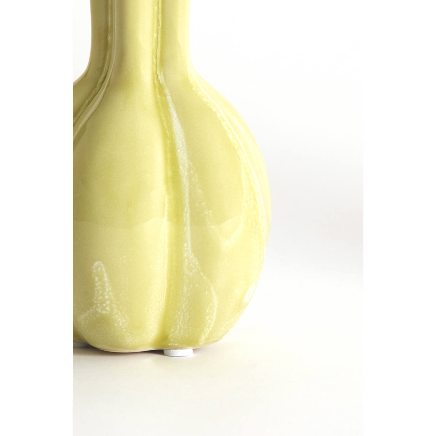 Vase deco Ø8x17 cm SYDELL ceramics yellow-green