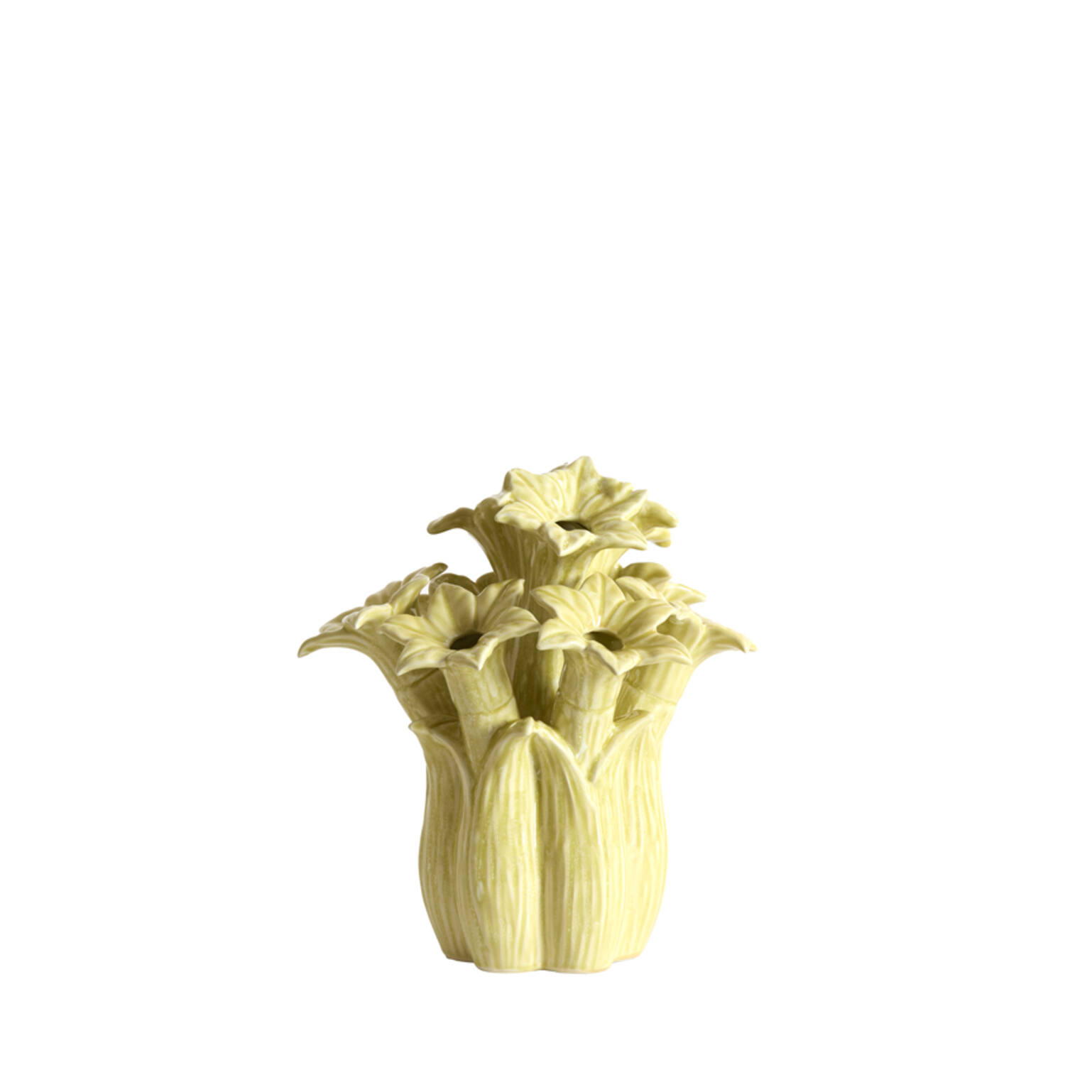 Vase deco Ø21,5x23,5 cm SAMPAGA ceramics yellow-green