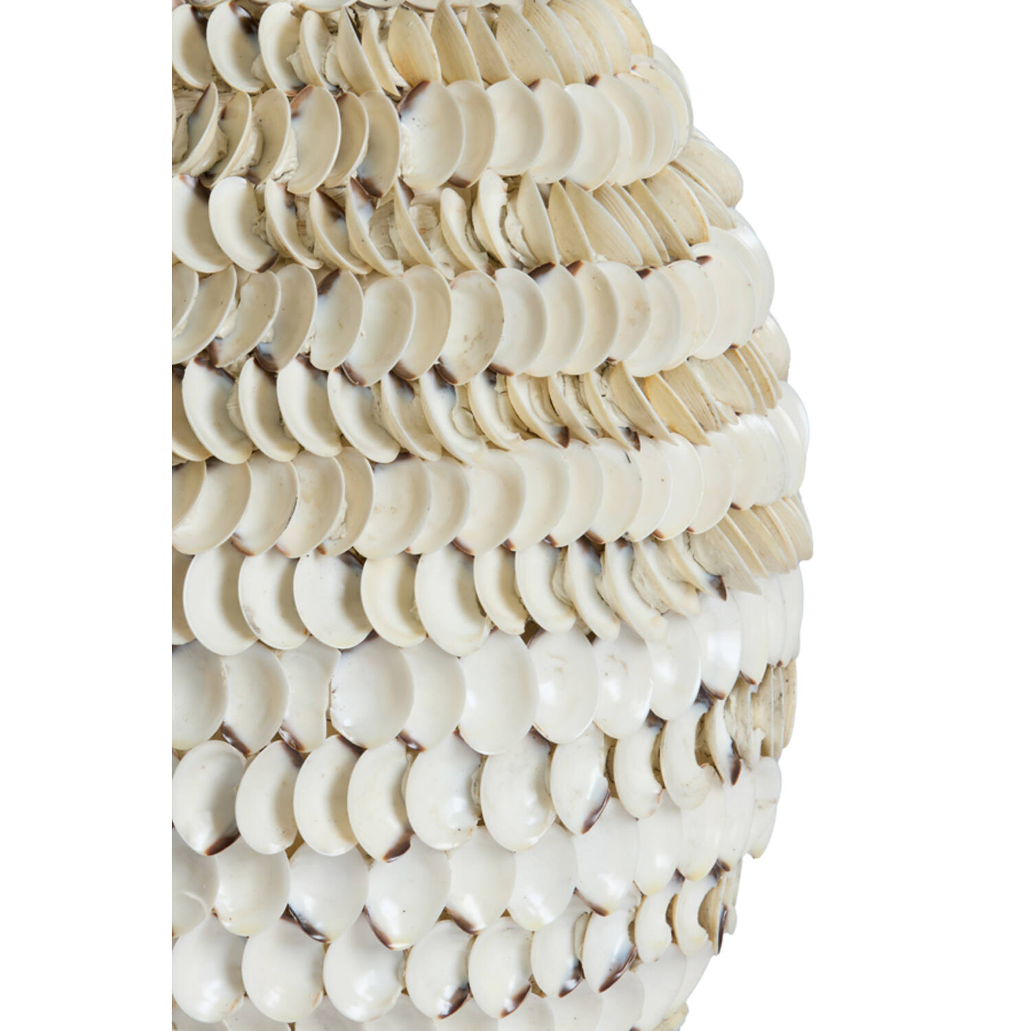 Vase deco Ø26x27 cm SARRIA bamboo+shell cream
