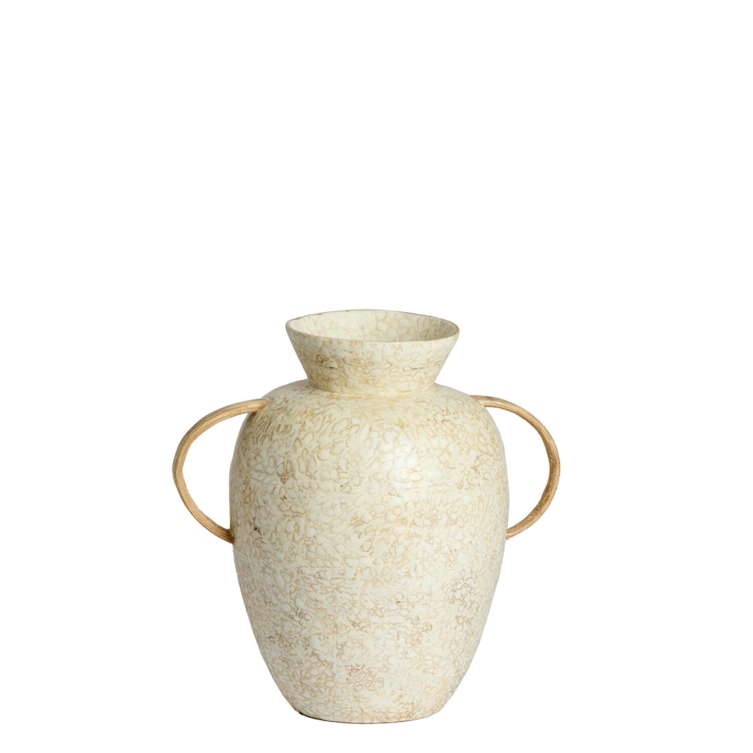 Vase deco Ø30x31 cm LERI bamboo cream