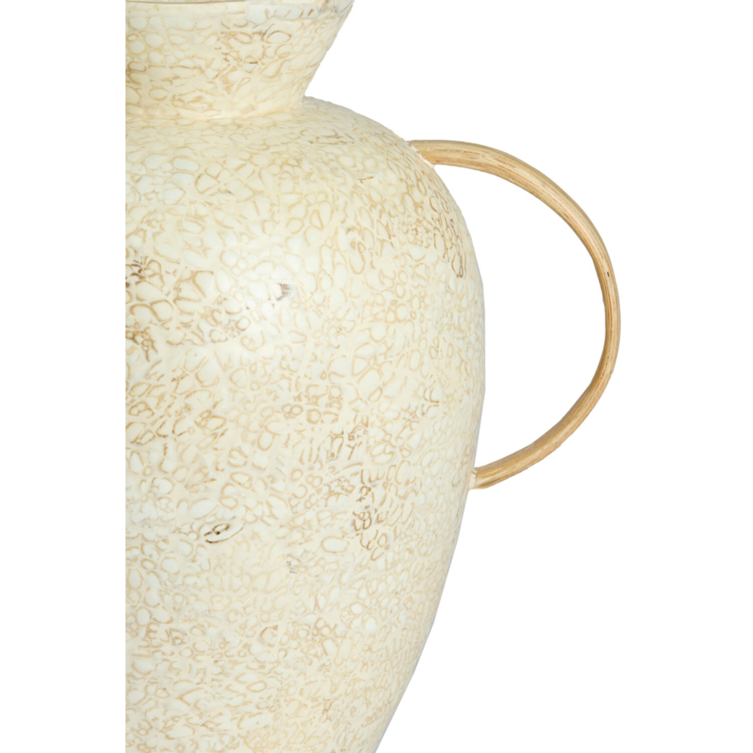 Vase deco Ø30x31 cm LERI bamboo cream