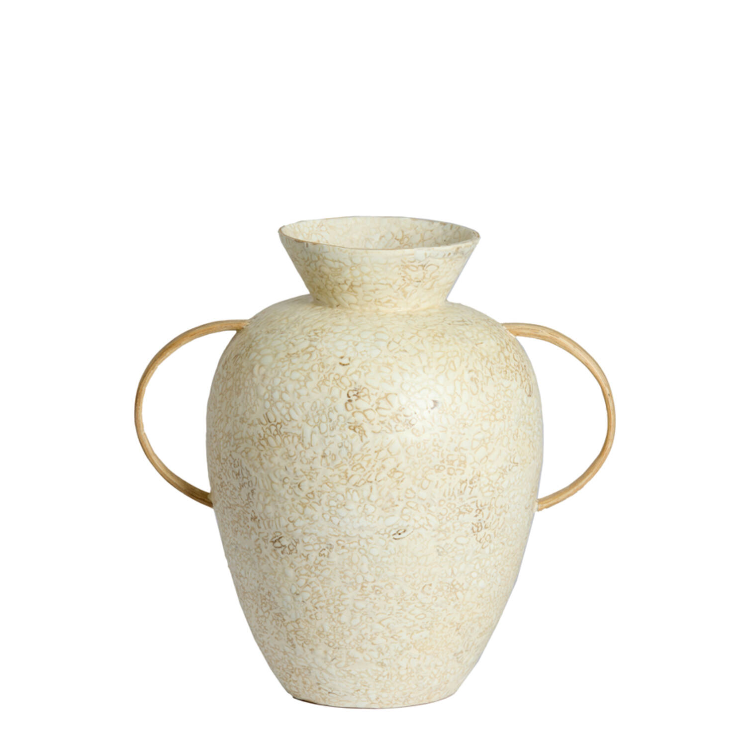 Vase deco Ø35x38 cm LERI bamboo cream