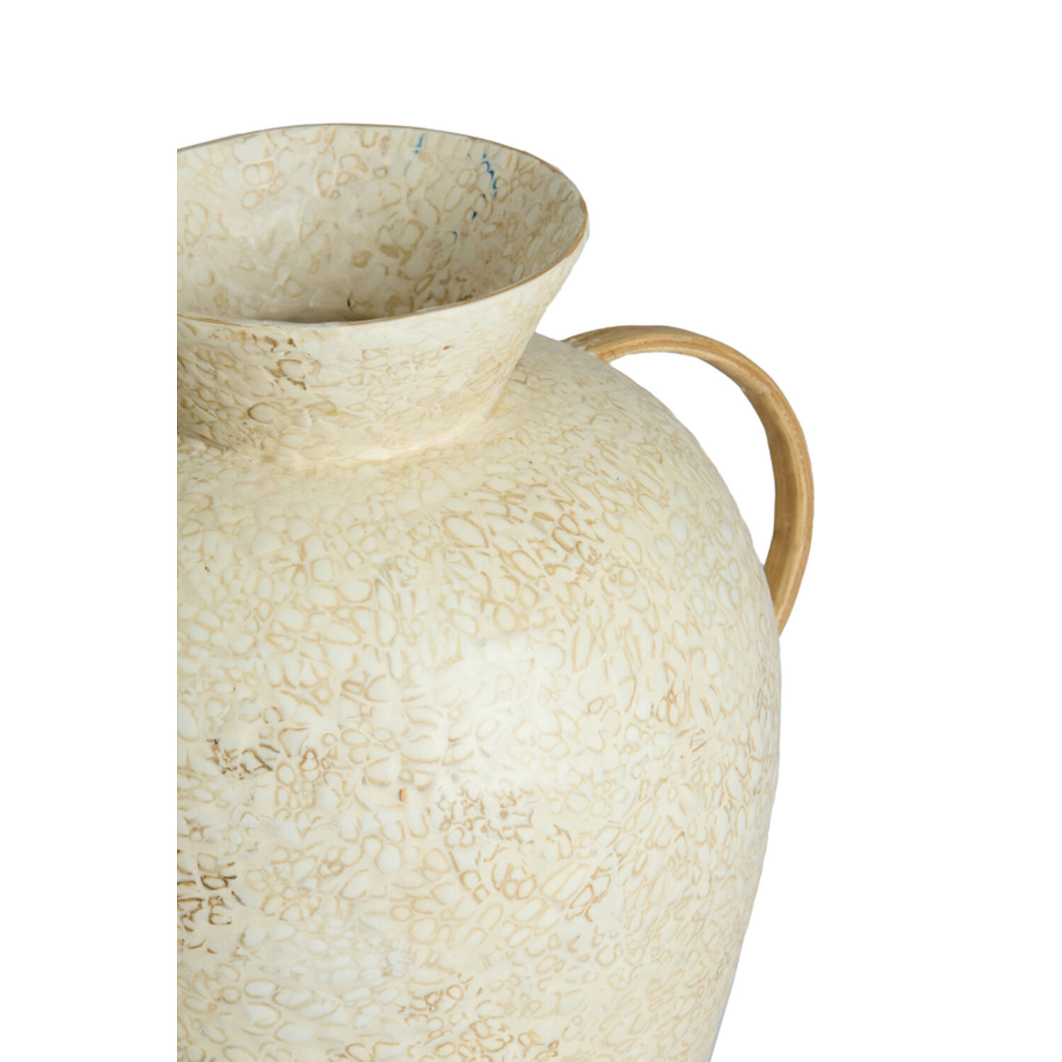 Vase deco Ø35x38 cm LERI bamboo cream