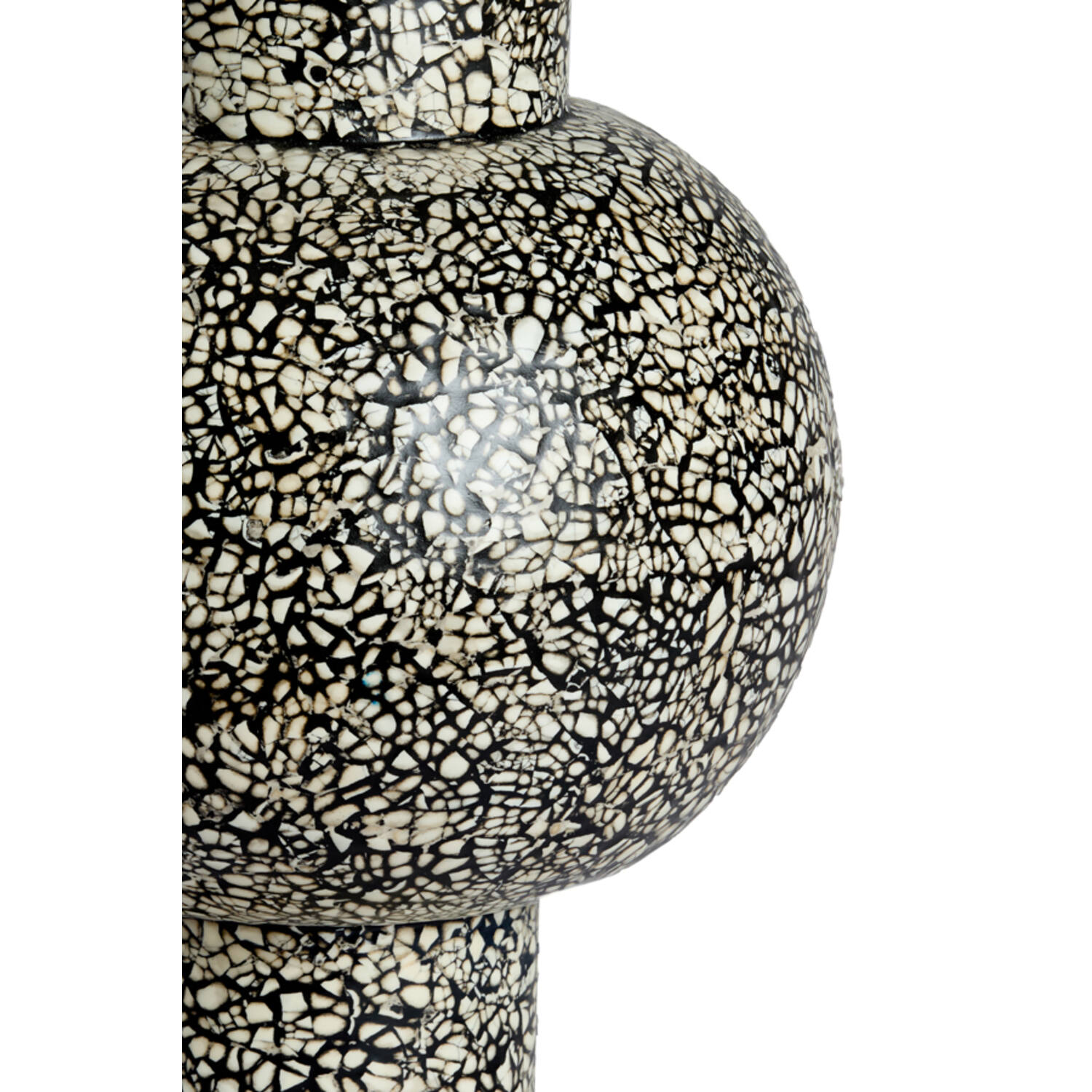 Vase deco Ø30x45 cm GIRONA bamboo black-cream