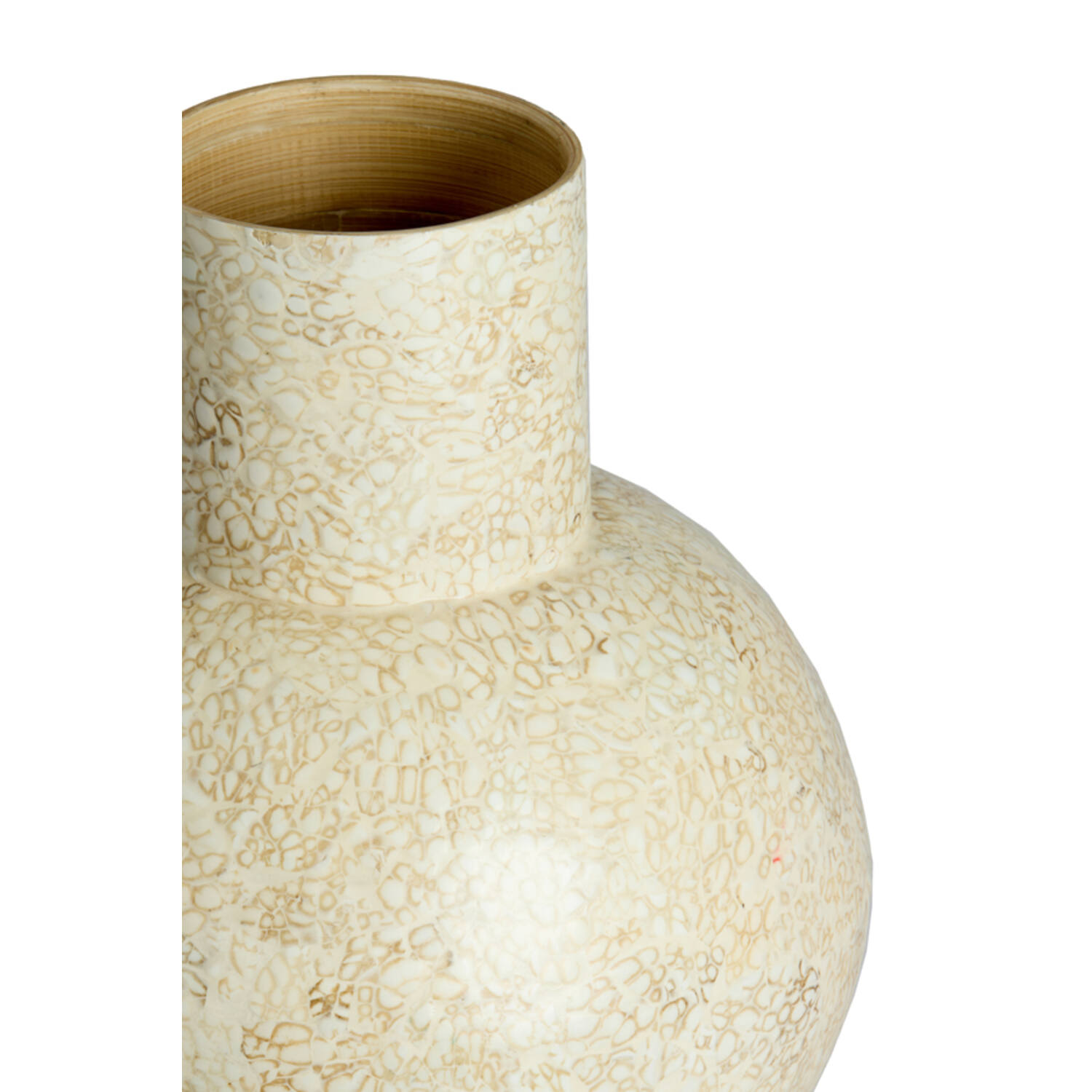 Vase deco Ø30x45 cm GIRONA bamboo cream