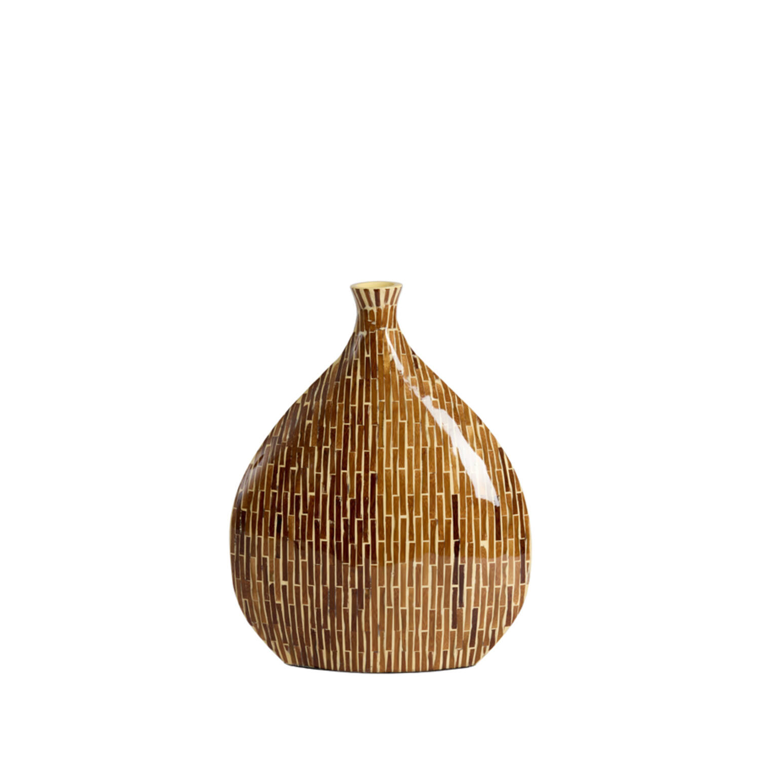 Vase deco 25x11x32 cm LORCA bamboo brown