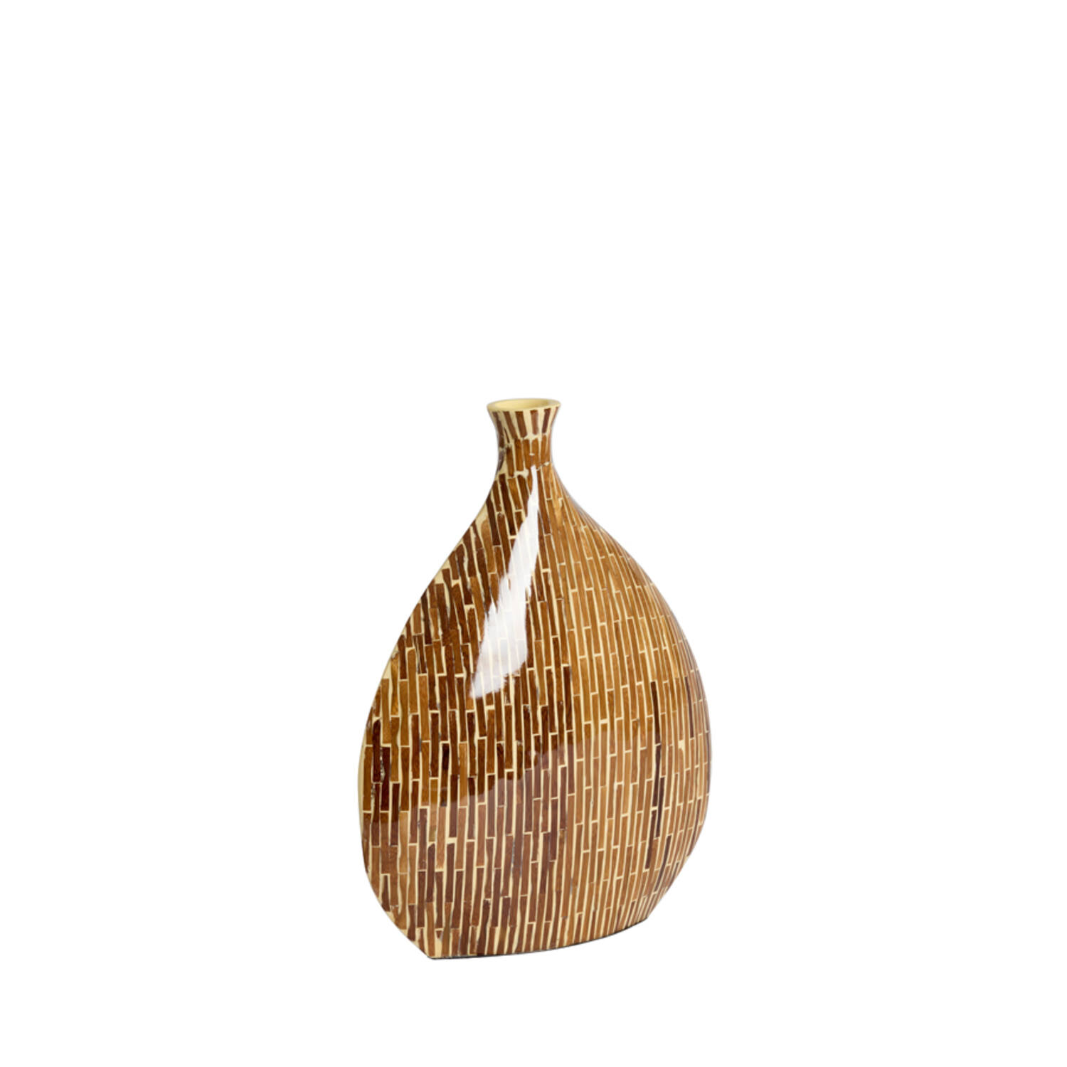 Vase deco 25x11x32 cm LORCA bamboo brown