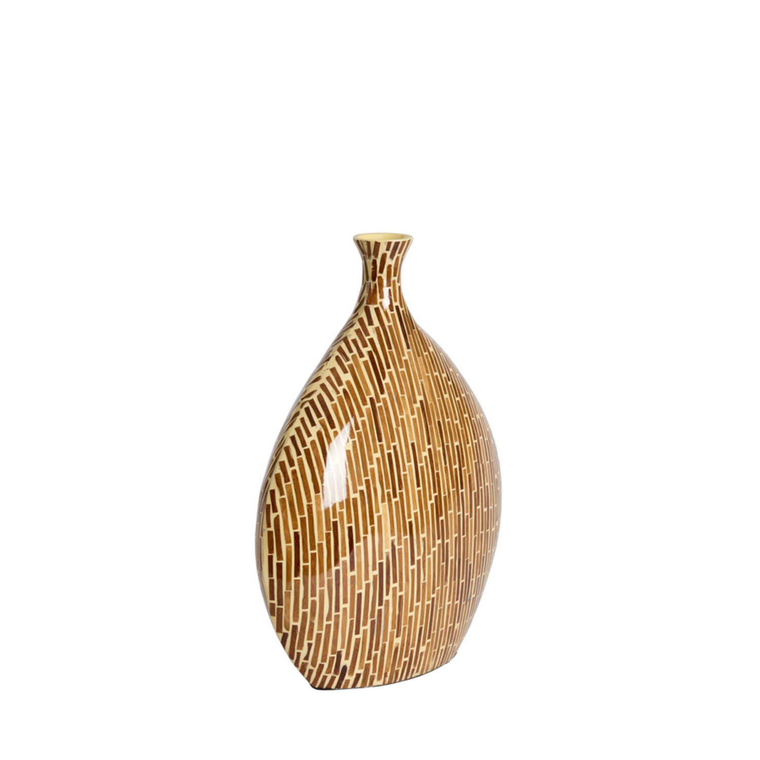 Vase deco 33x13x38 cm LORCA bamboo brown