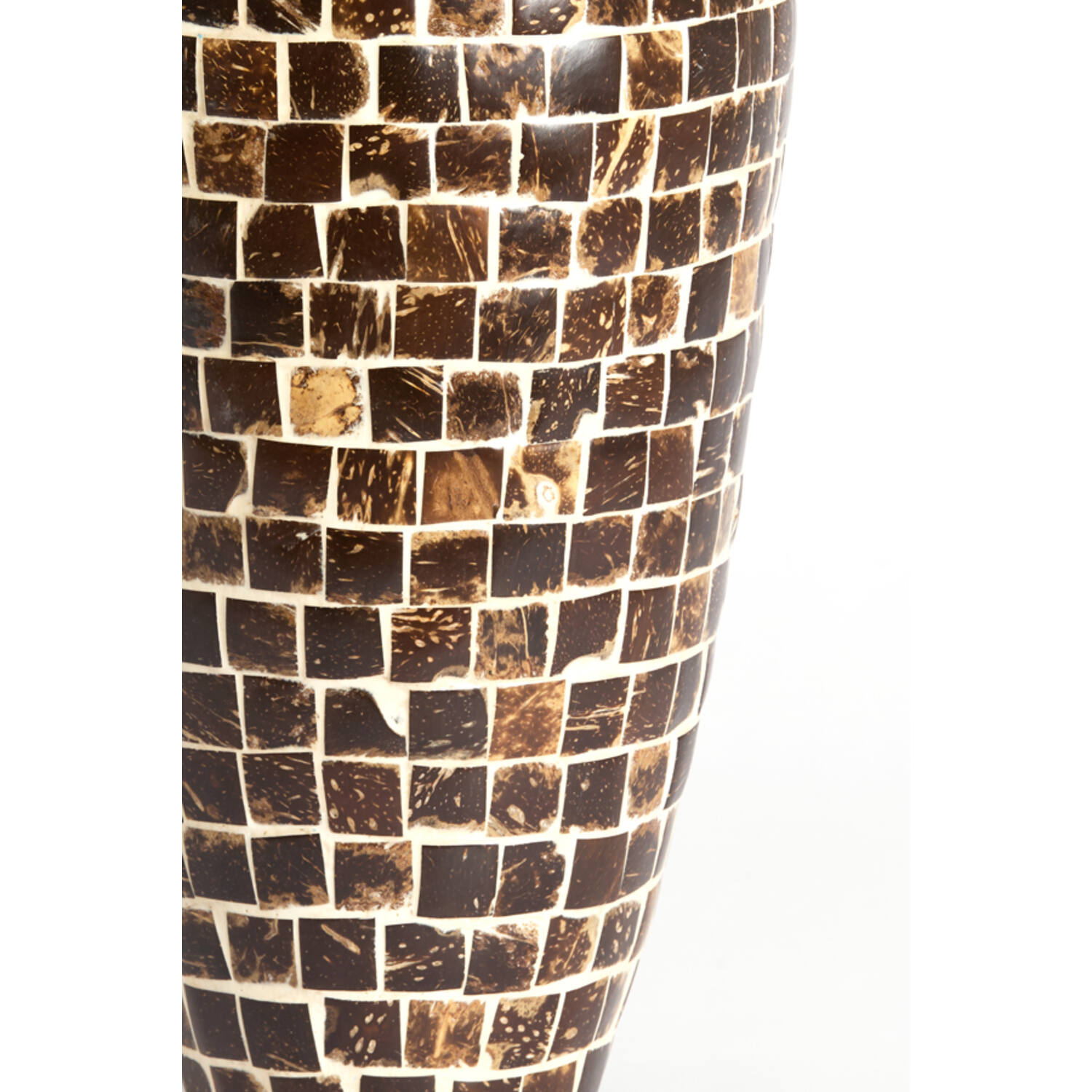 Vase deco Ø22x50 cm TUDELA coconut dark brown