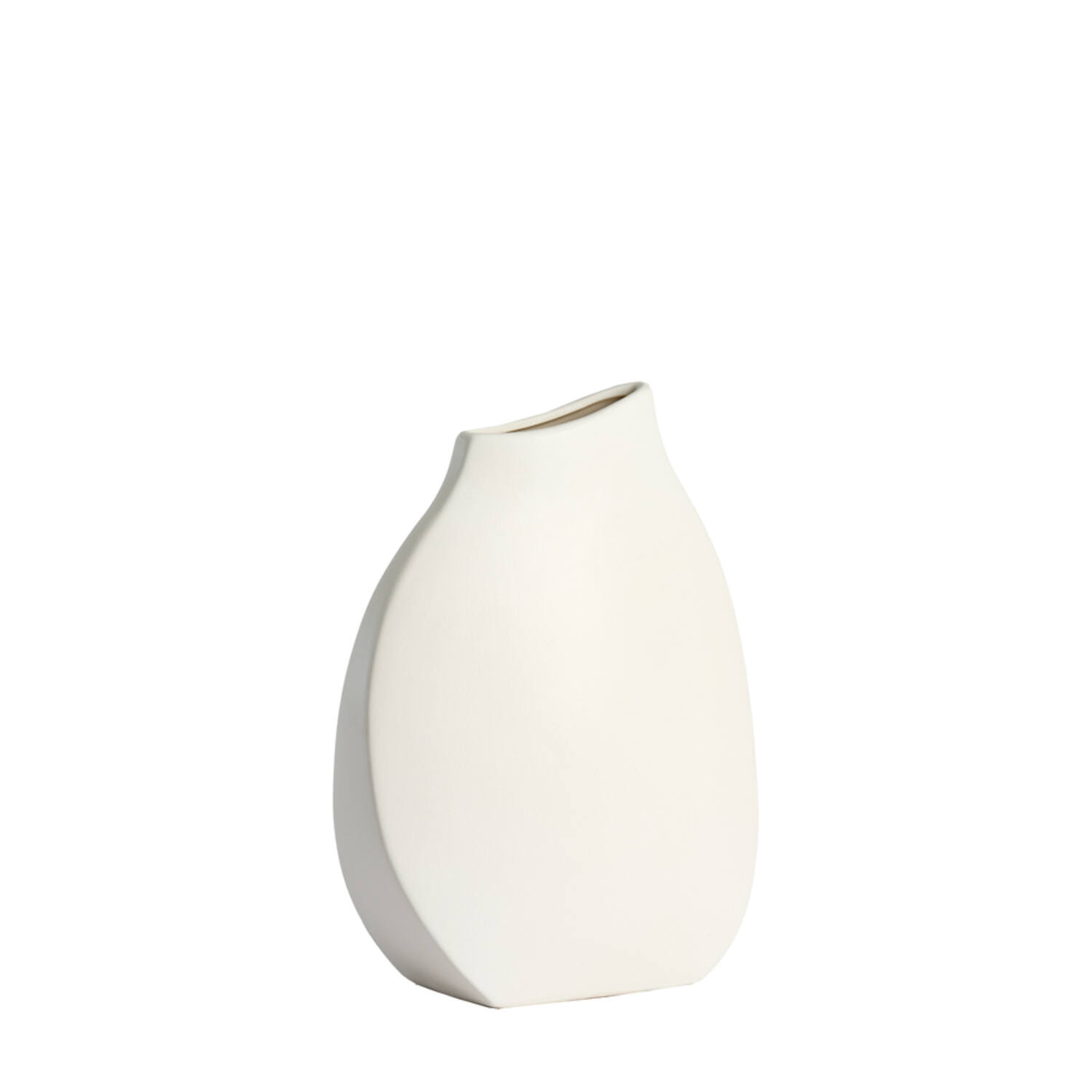 Vase deco 23x9x31,5 cm VOLANO ceramics matt cream