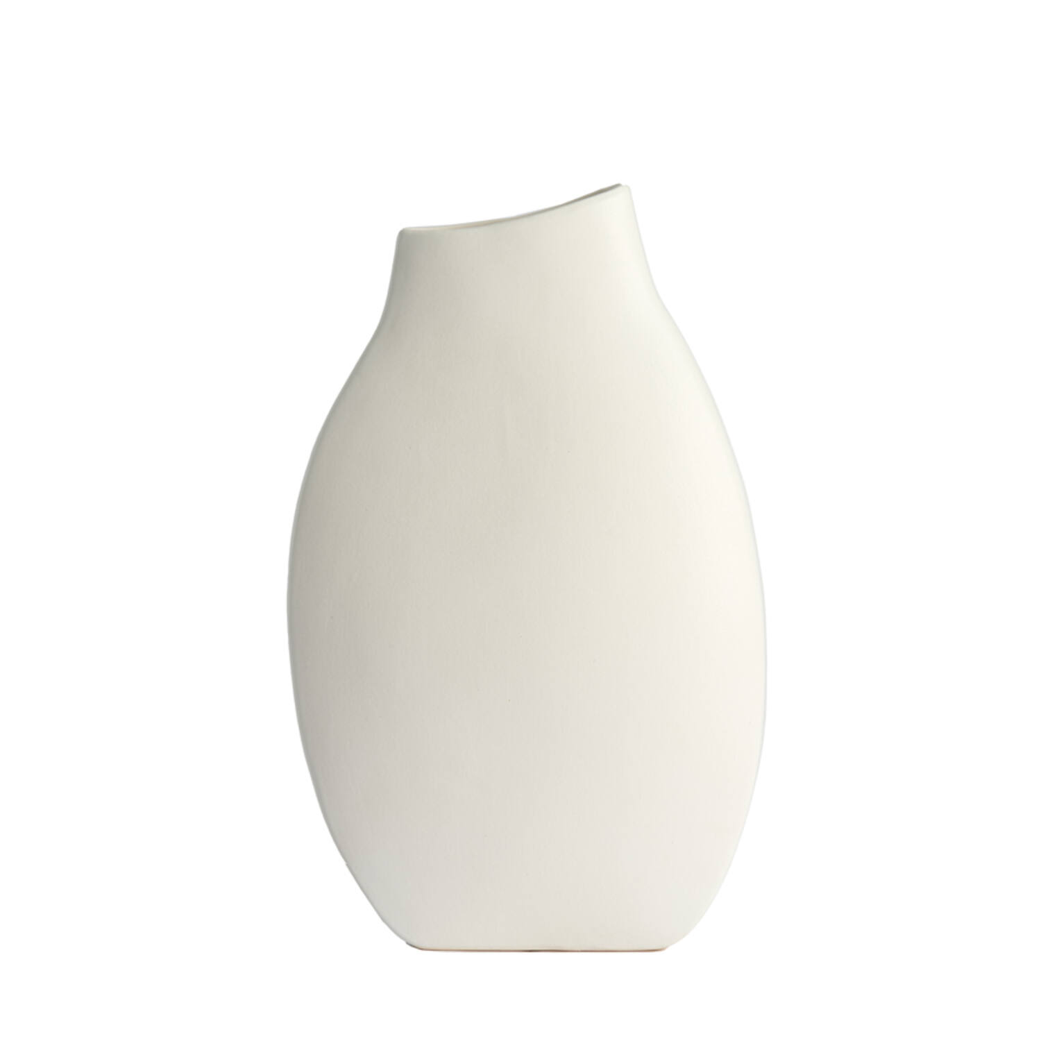 Vase deco 26x11x41,5 cm VOLANO ceramics matt cream