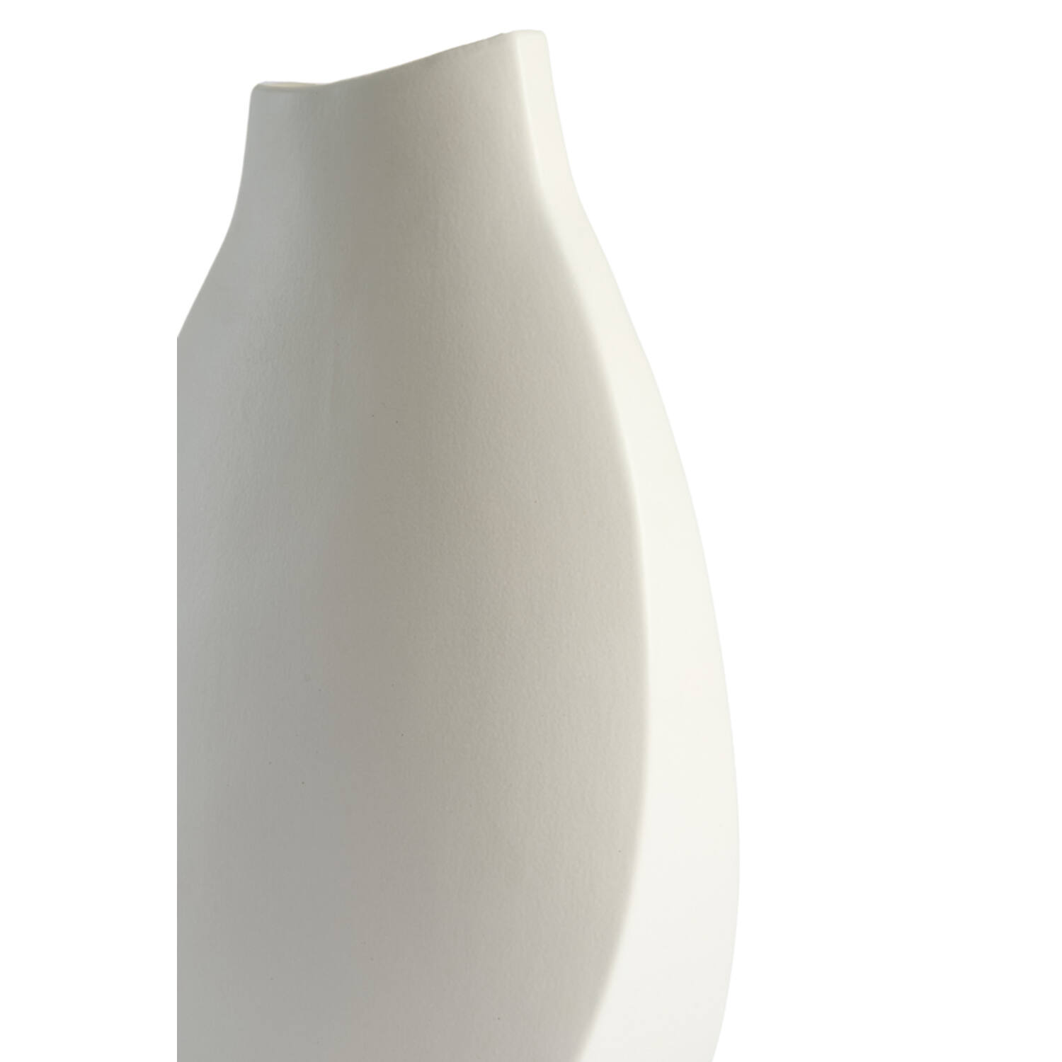 Vase deco 26x11x41,5 cm VOLANO ceramics matt cream