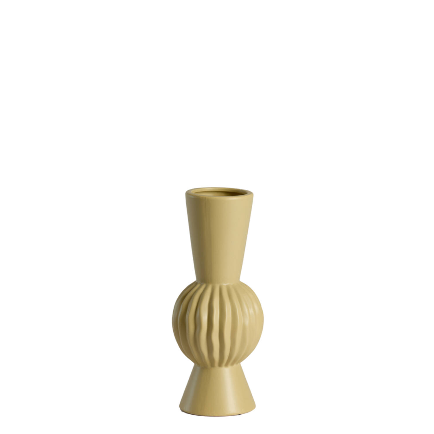 Vase deco Ø13,5x33 cm SUZZARA ceramics light olive green
