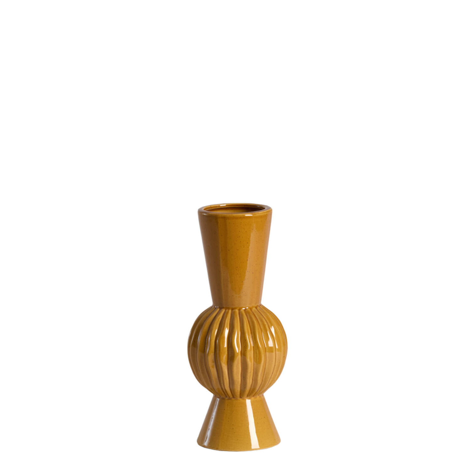 Vase deco Ø13,5x33 cm SUZZARA ceramics cognac