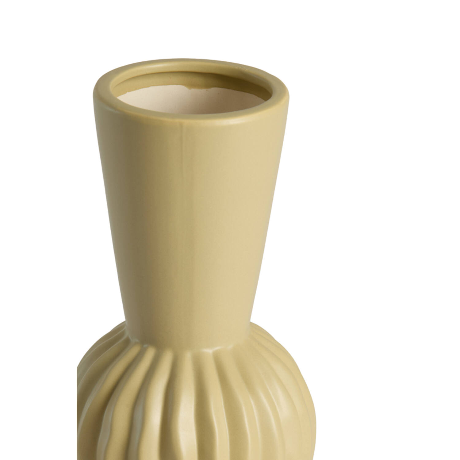 Vase deco Ø13,5x40,5 cm SUZZARA ceramics light olive green