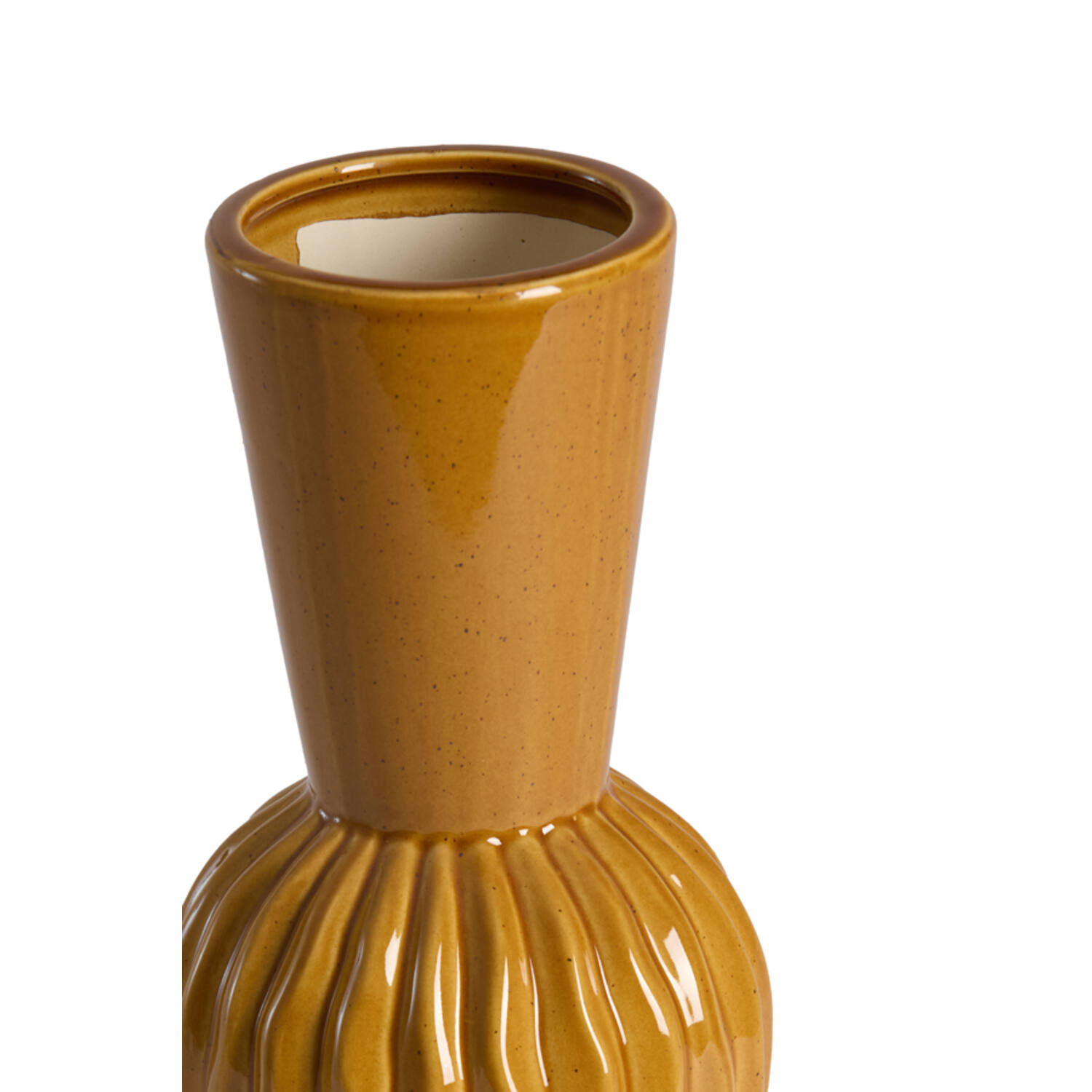 Vase deco Ø13,5x40,5 cm SUZZARA ceramics cognac