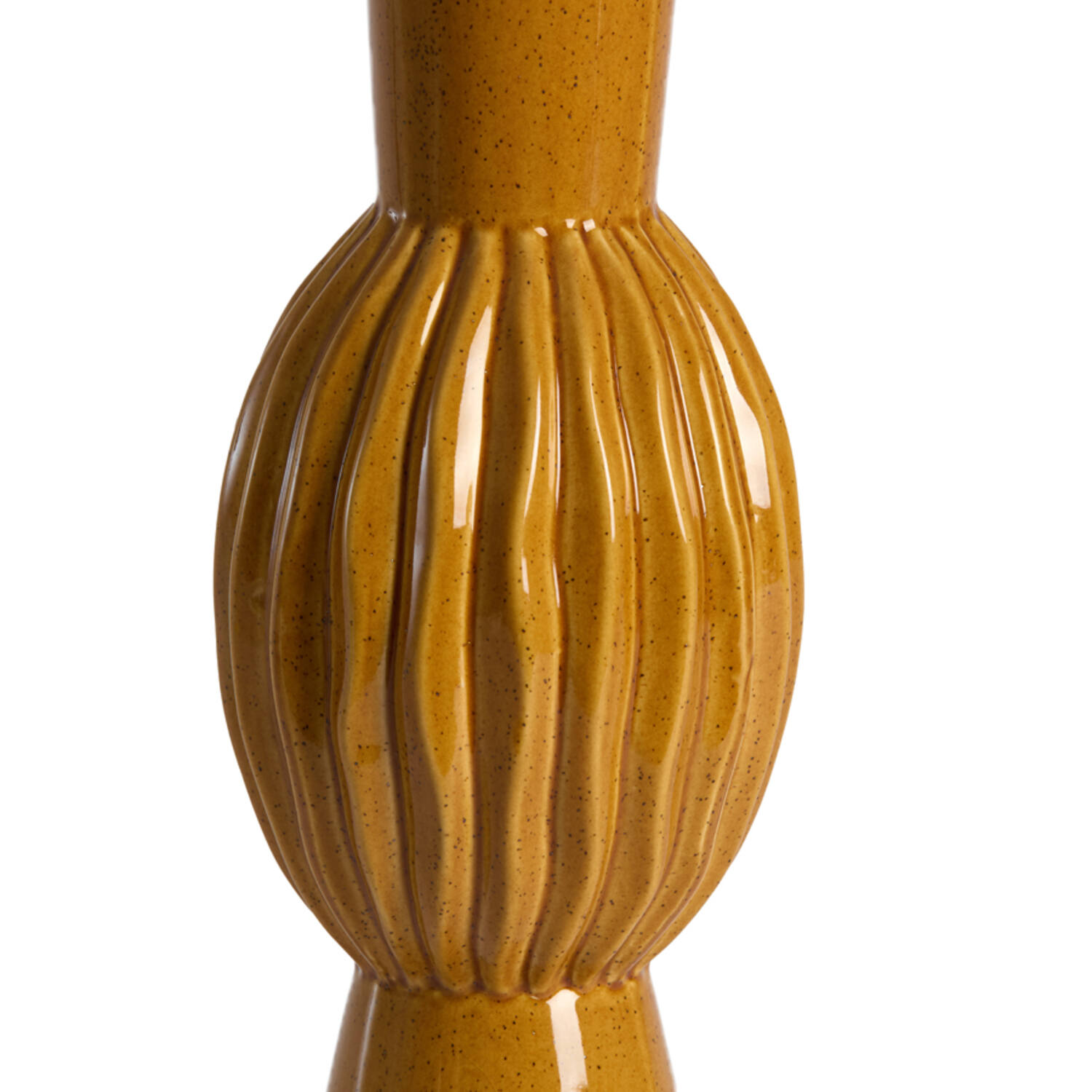 Vase deco Ø13,5x51 cm SUZZARA ceramics cognac