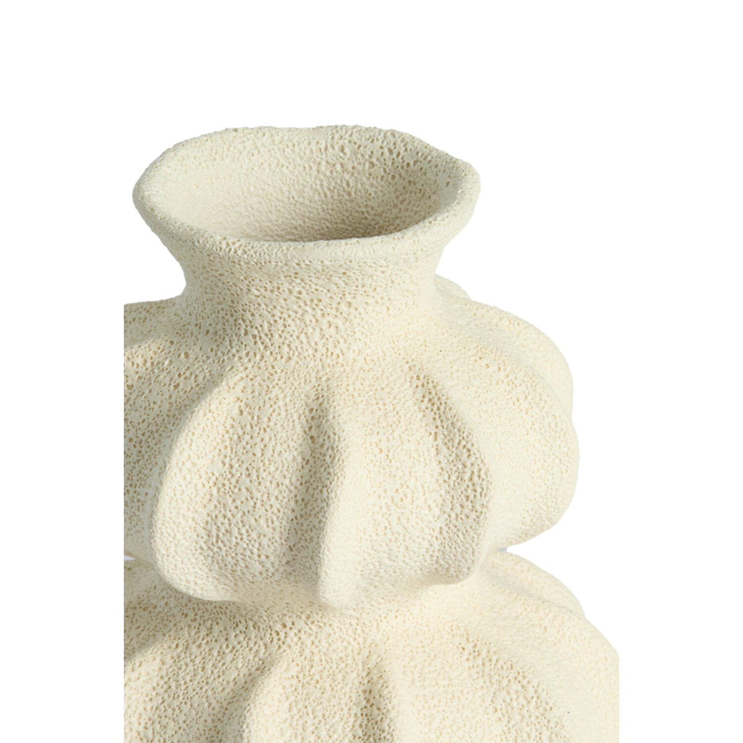 Vase deco Ø17x18,5 cm SPOTORNO ceramics matt cream