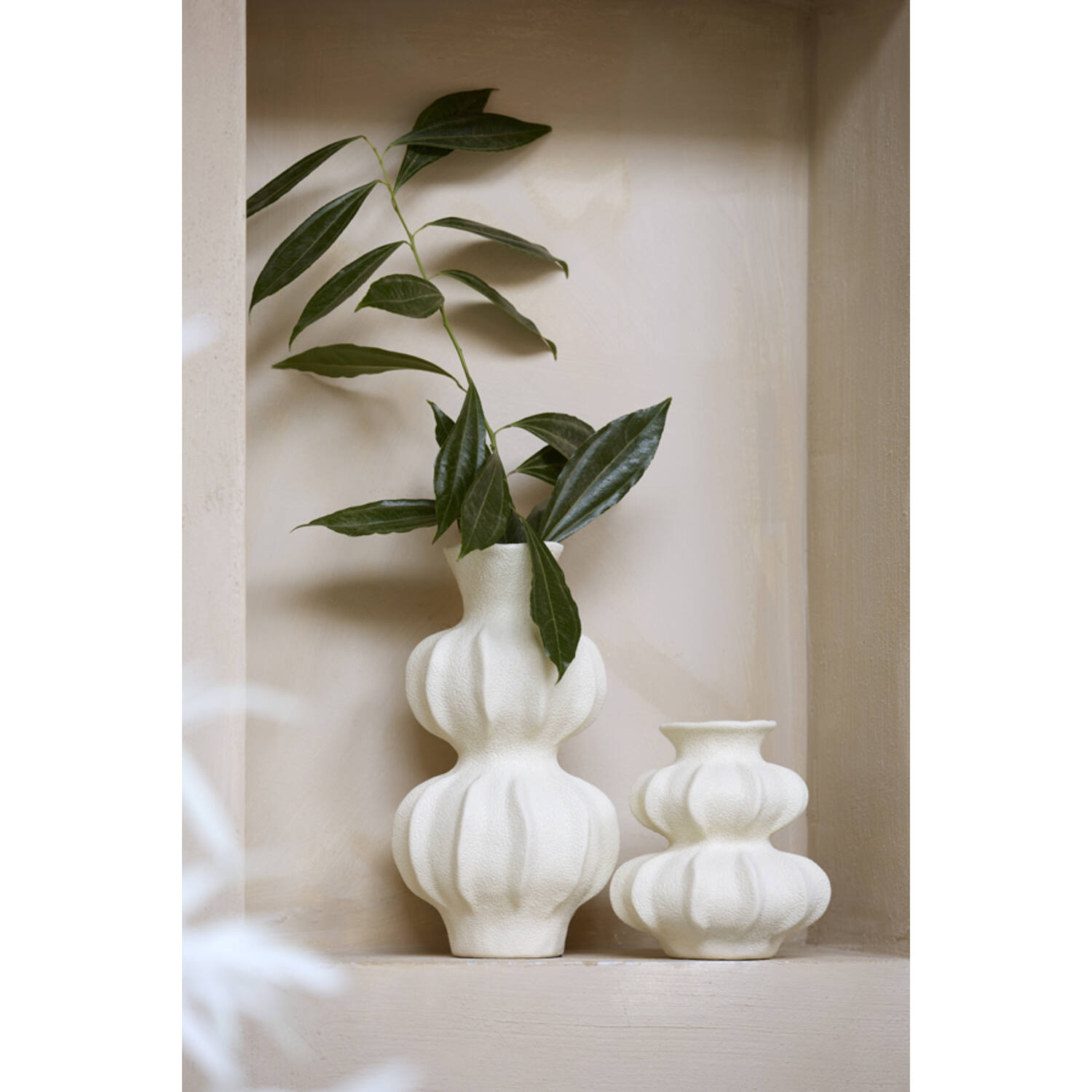 Vase deco Ø18x33 cm SPOTORNO ceramics matt cream