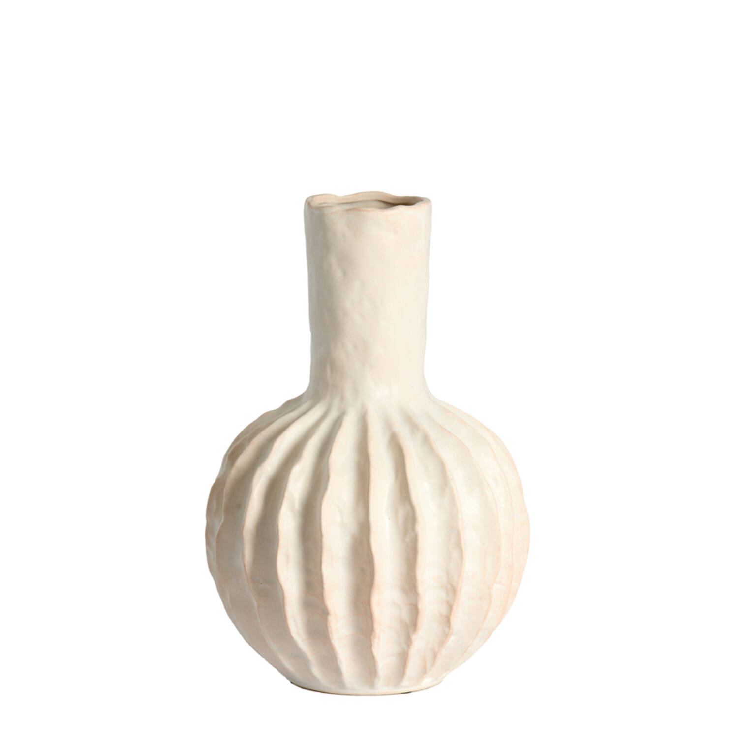 Vase deco Ø27x40,5 cm SENAGO ceramics cream